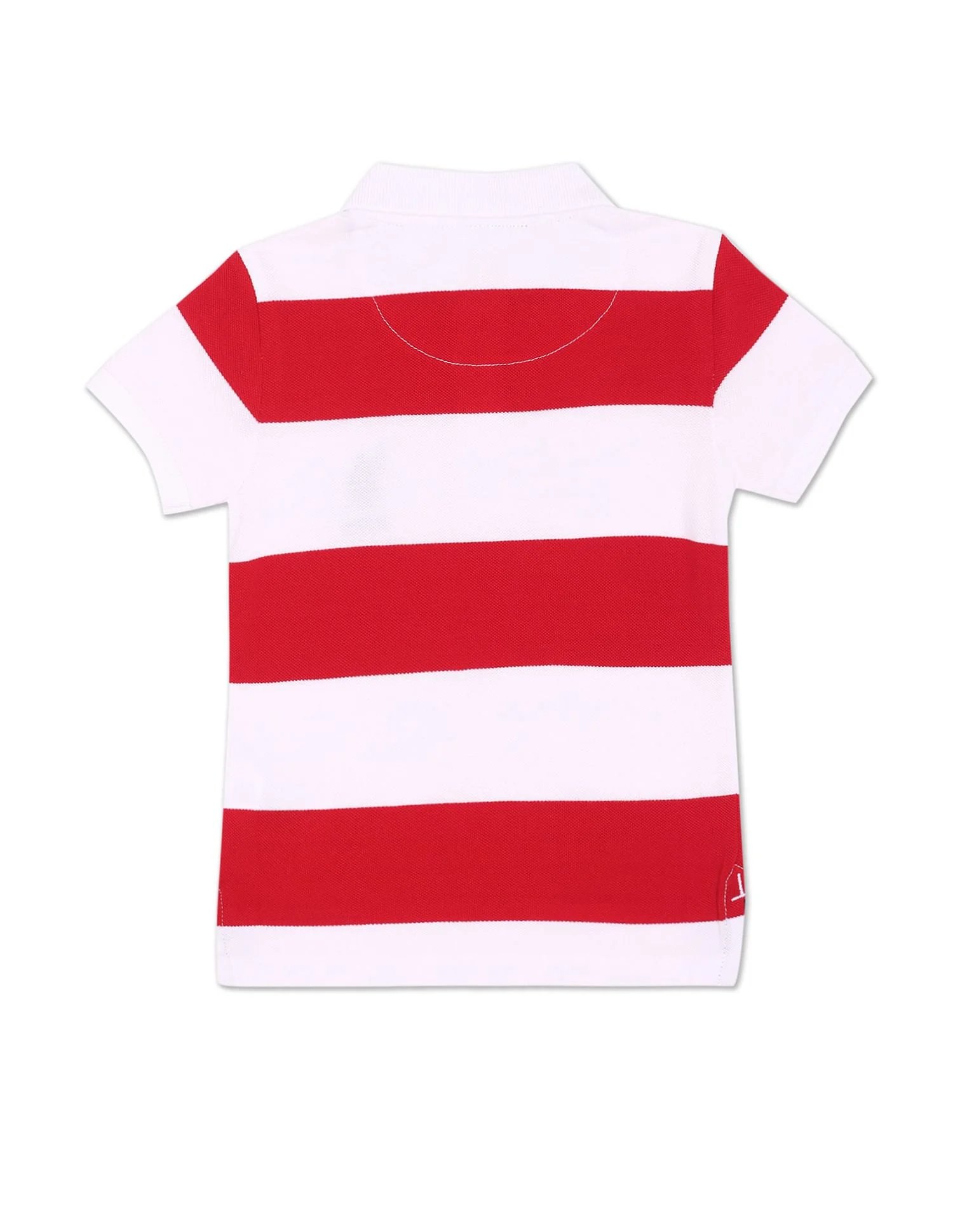 Horizontal Stripe Cotton Pique Polo Shirt - Image 2