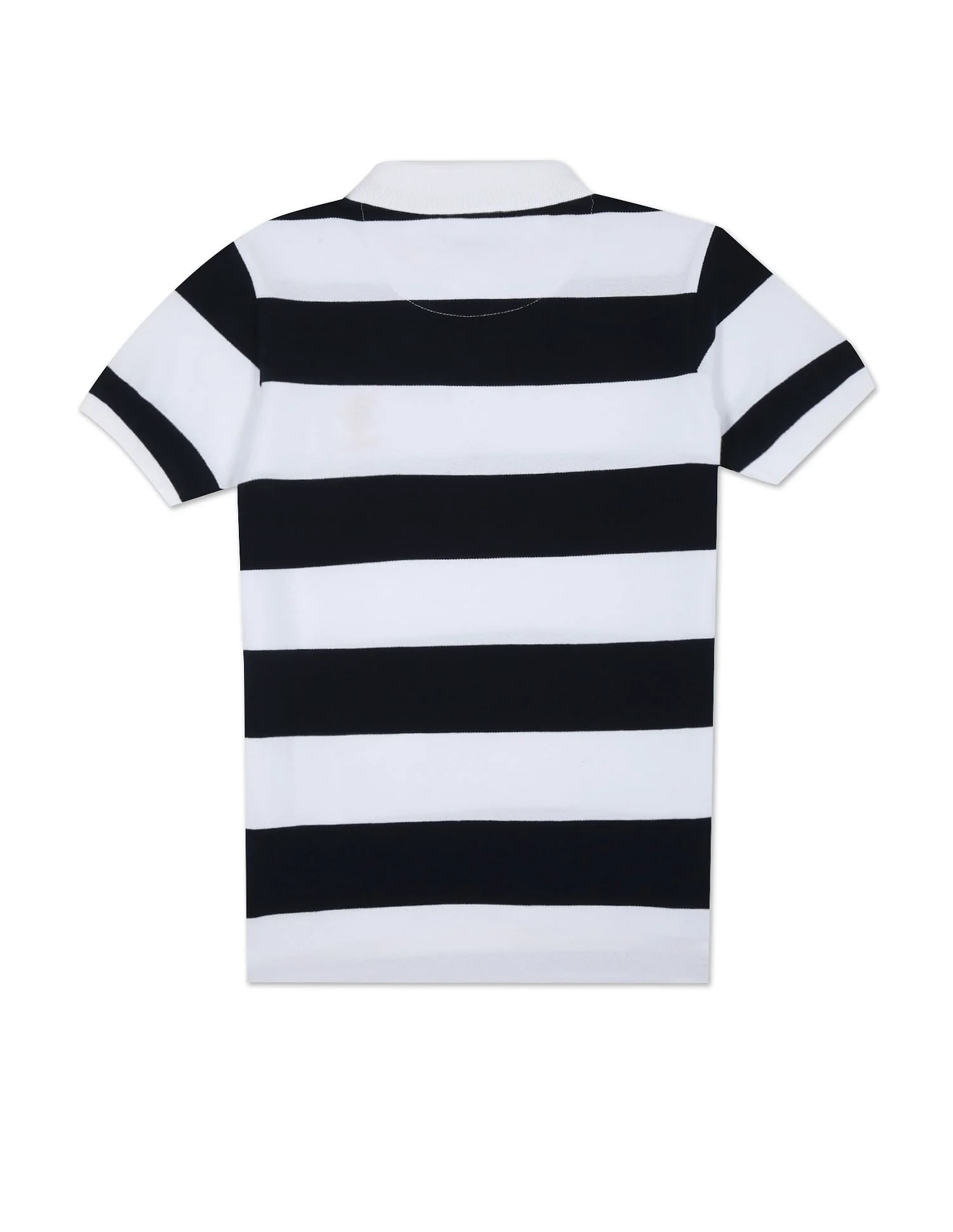 Horizontal Stripe Cotton Polo Shirt - Image 2