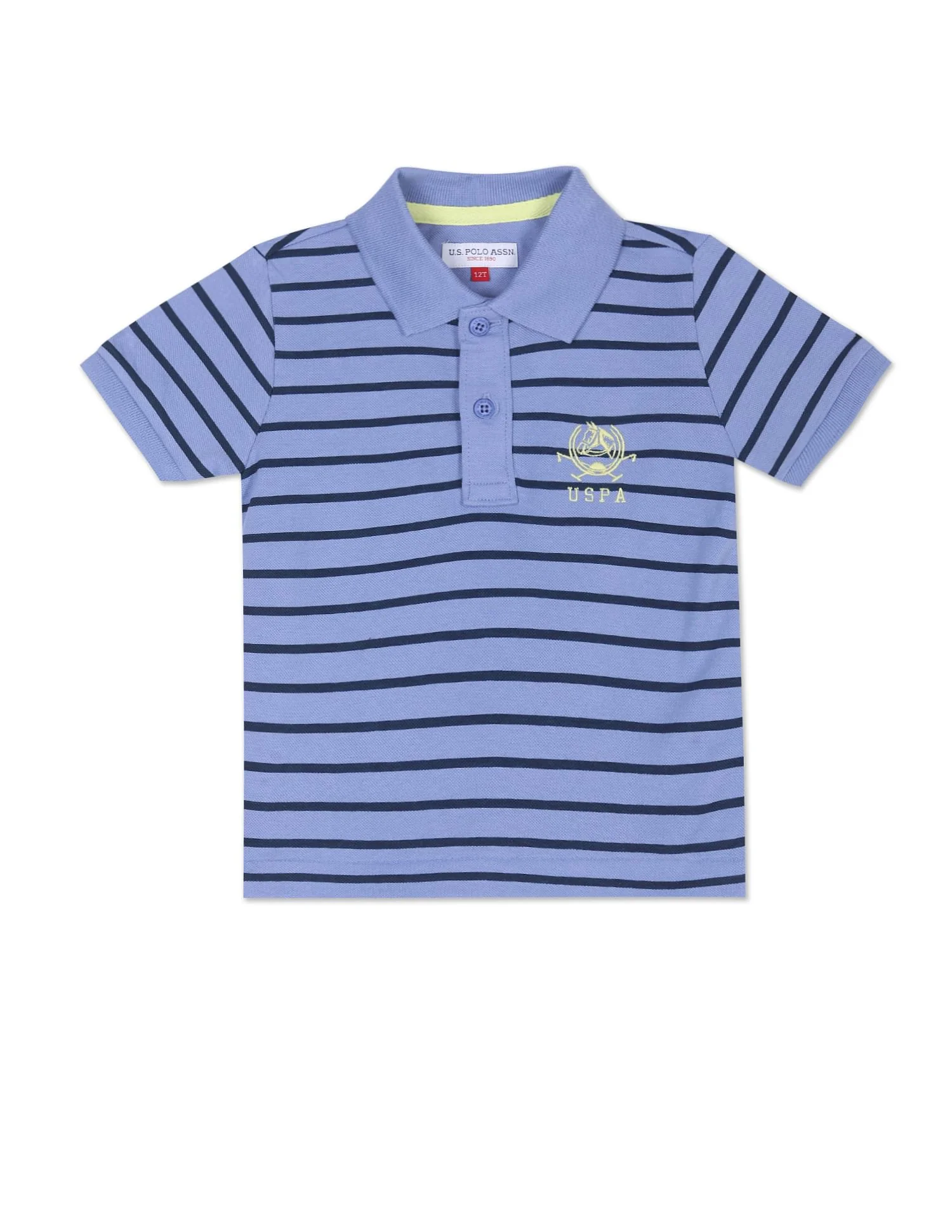 Horizontal Stripe Cotton Polo Shirt