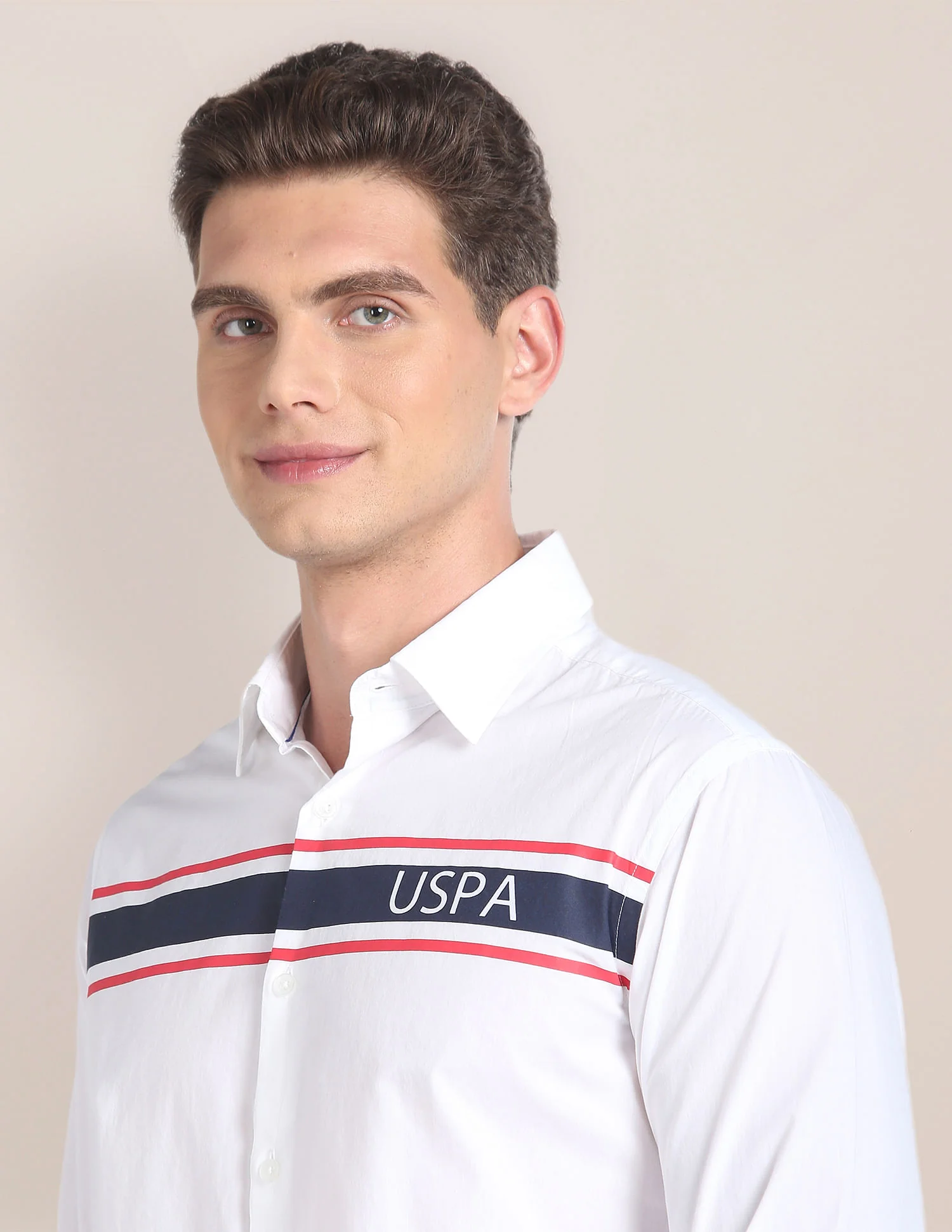 Horizontal Stripe Cotton Shirt - Image 7