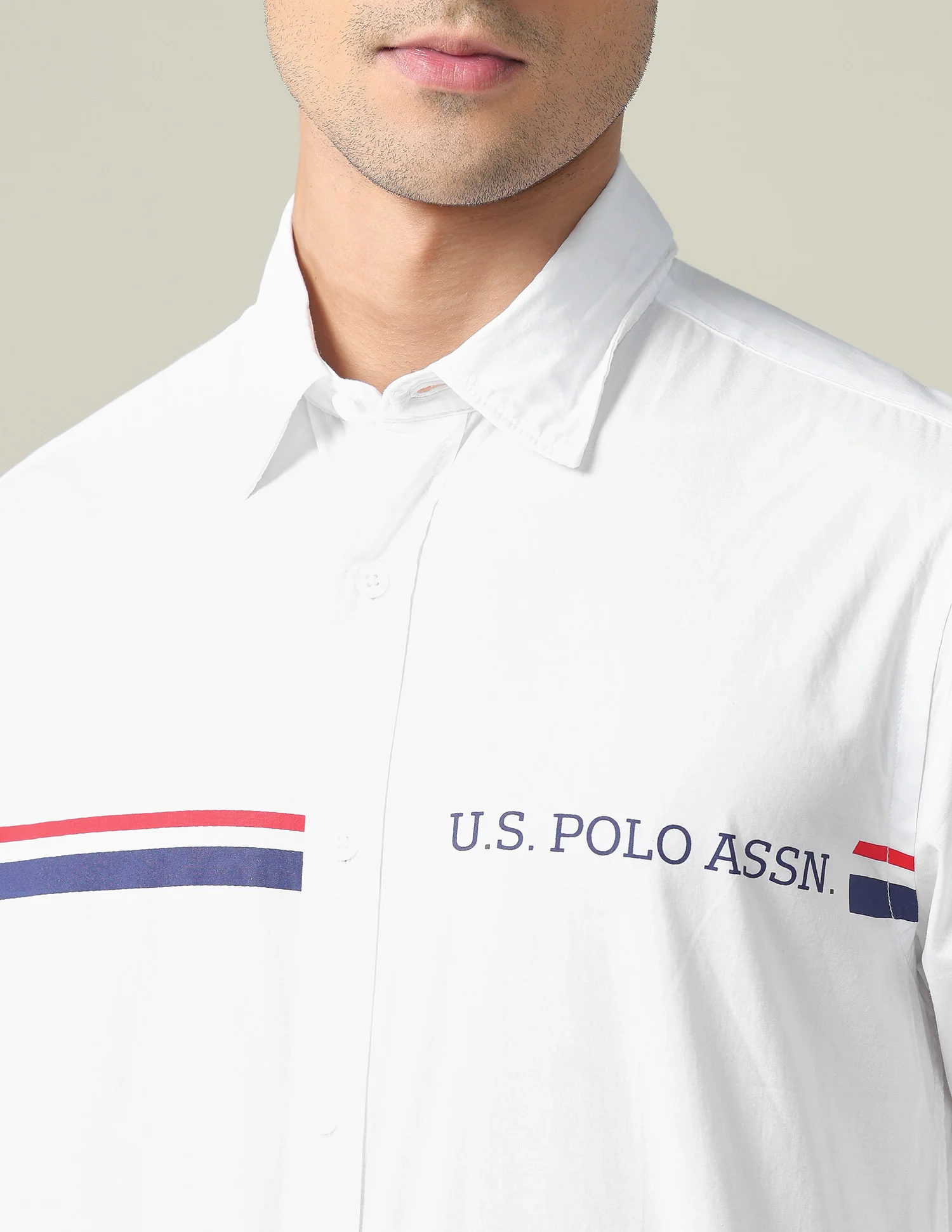 Horizontal Stripe Cotton Shirt - Image 7
