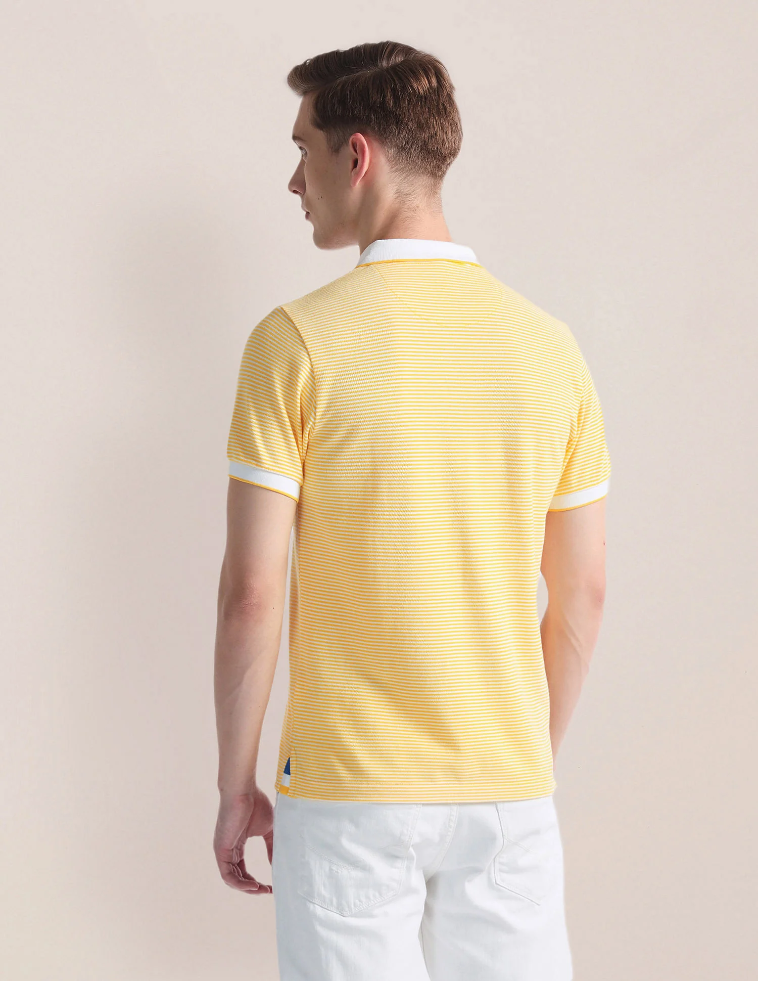 Horizontal Stripe Logo Polo Shirt - Image 5