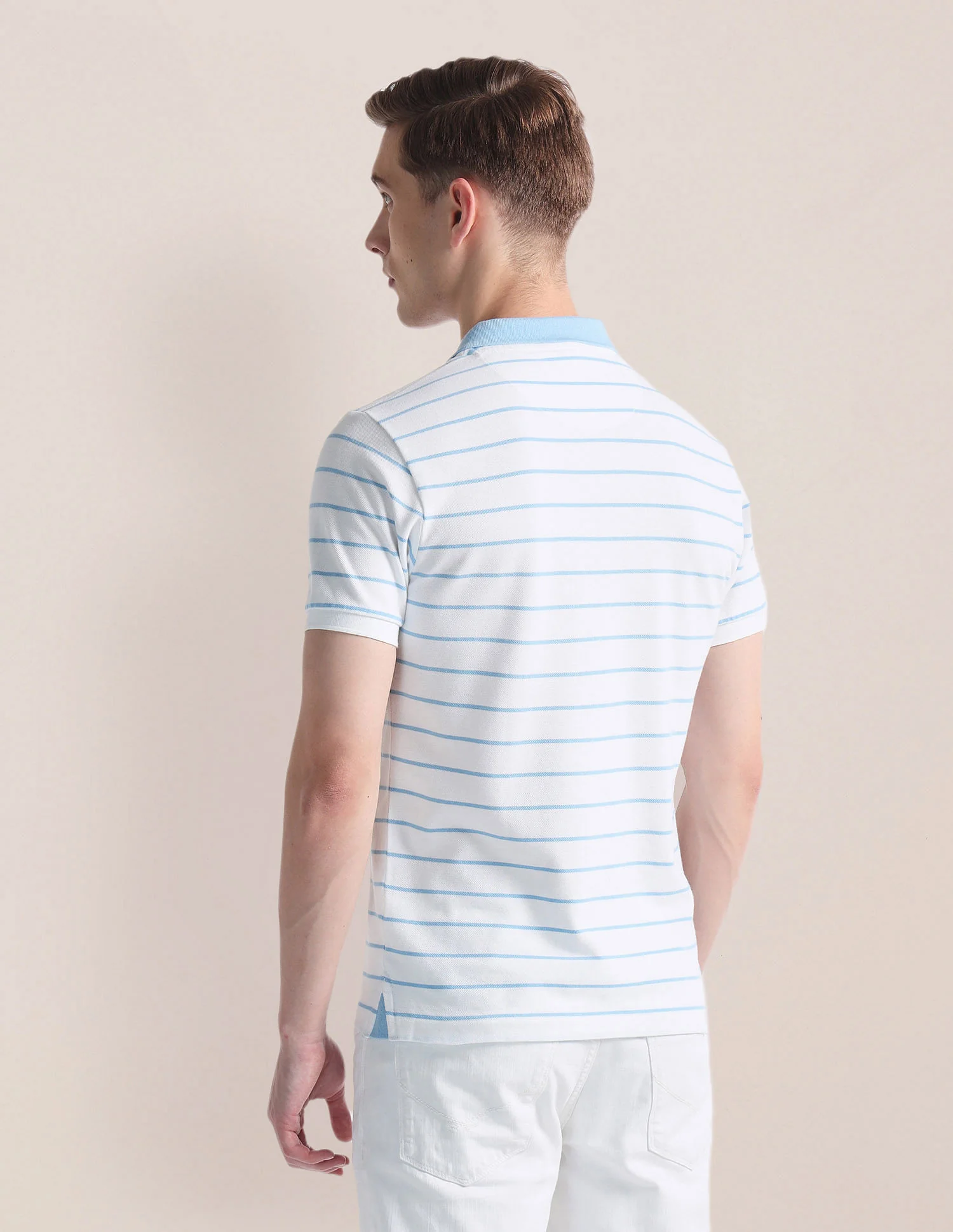 Horizontal Stripe Logo Polo Shirt - Image 5