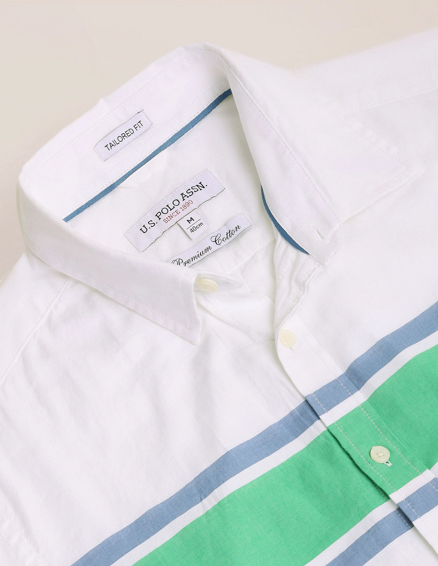 Horizontal Stripe Pinpoint Oxford Shirt - Image 2