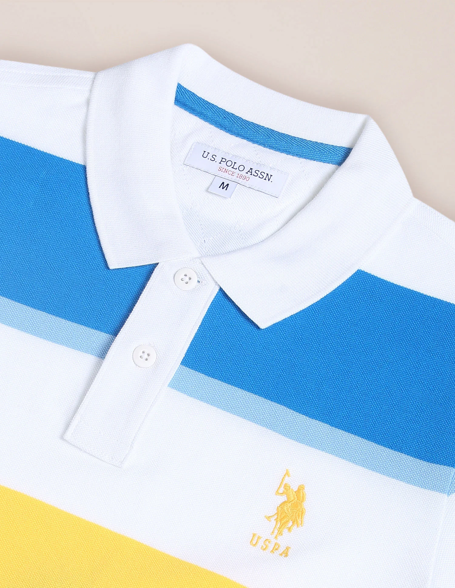 Horizontal Stripe Slim Polo Shirt - Image 2