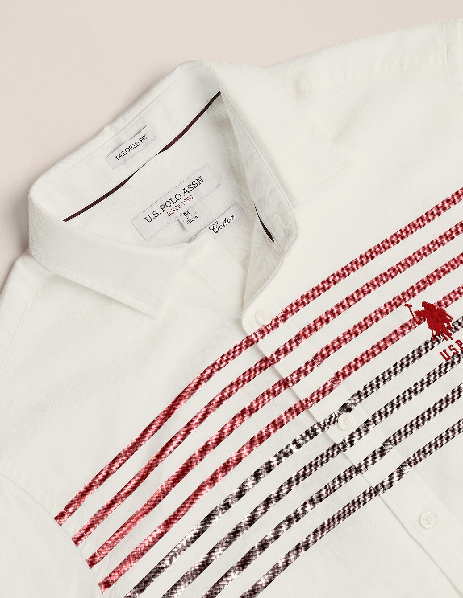 Horizontal Stripe Twill Shirt - Image 2