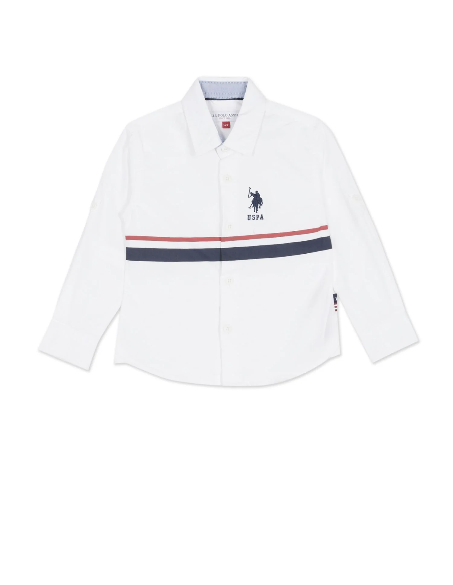 Horizontal Stripe Twill Weave Shirt