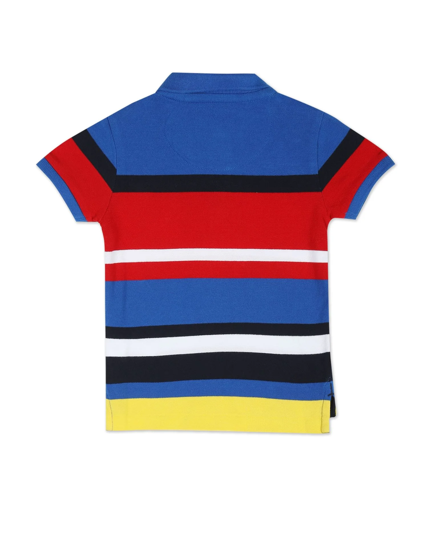 Horizontal Striped Cotton Polo Shirt - Image 2