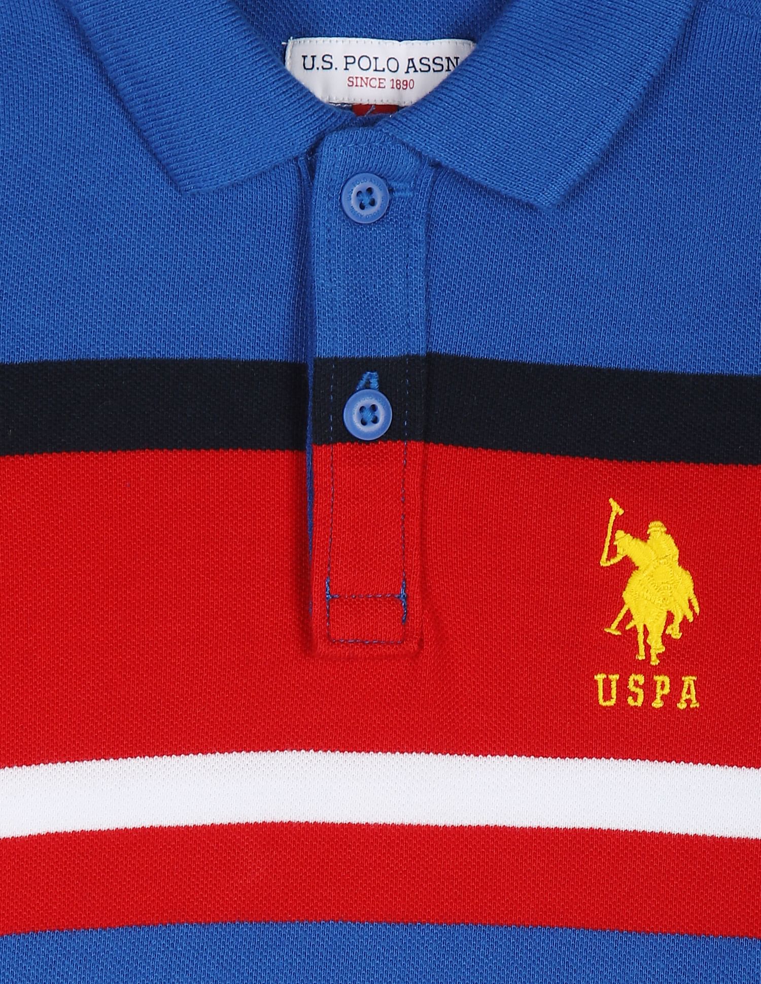 Horizontal Striped Cotton Polo Shirt - Image 3