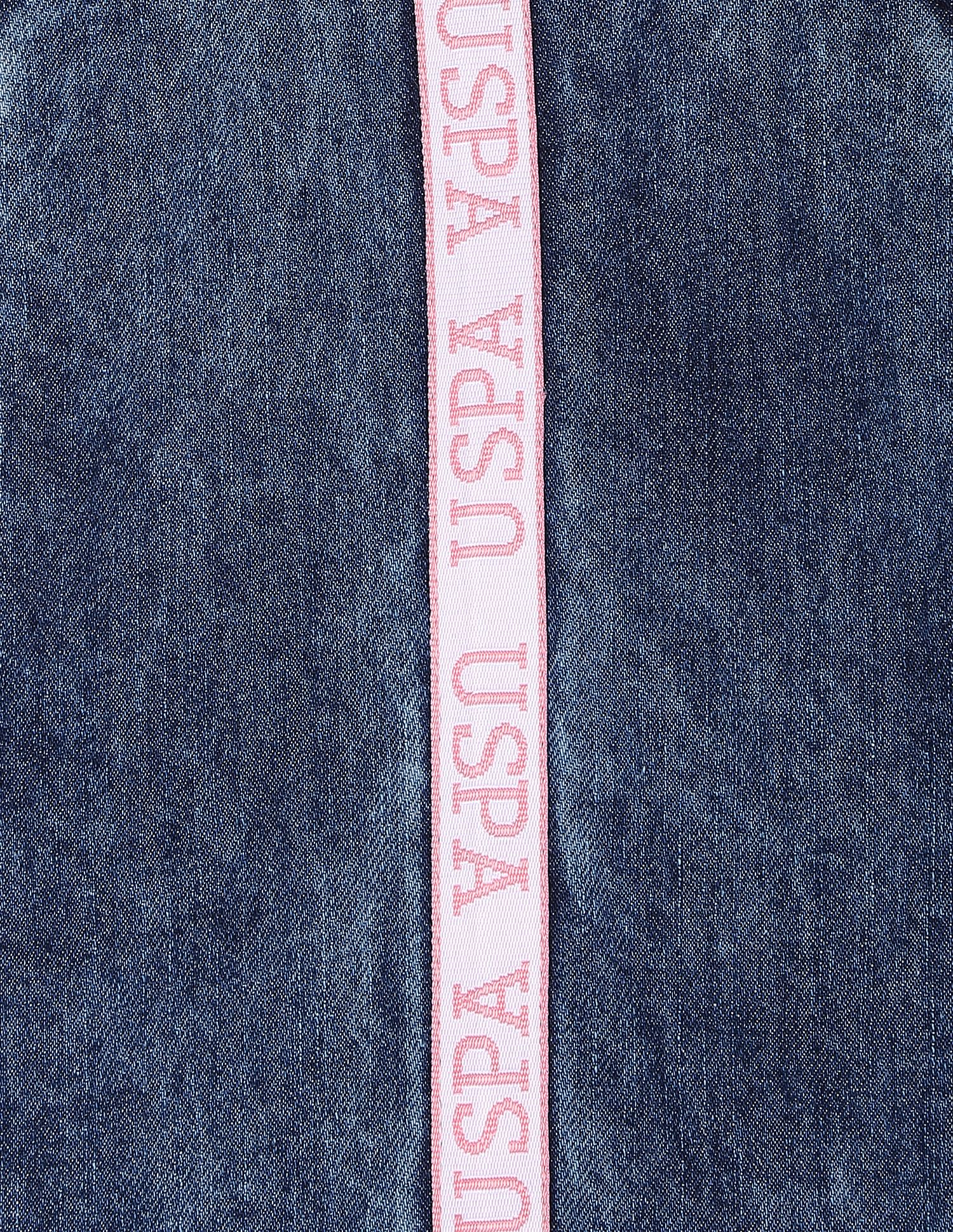 Indigo Classic Brand Stripe Dungaree Dress - Image 3