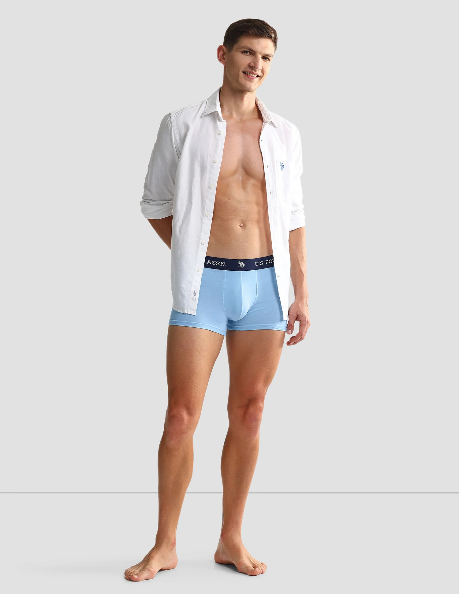 Elastic Waistband Ribbed OET08 Trunks - Pack Of 3 - Image 4