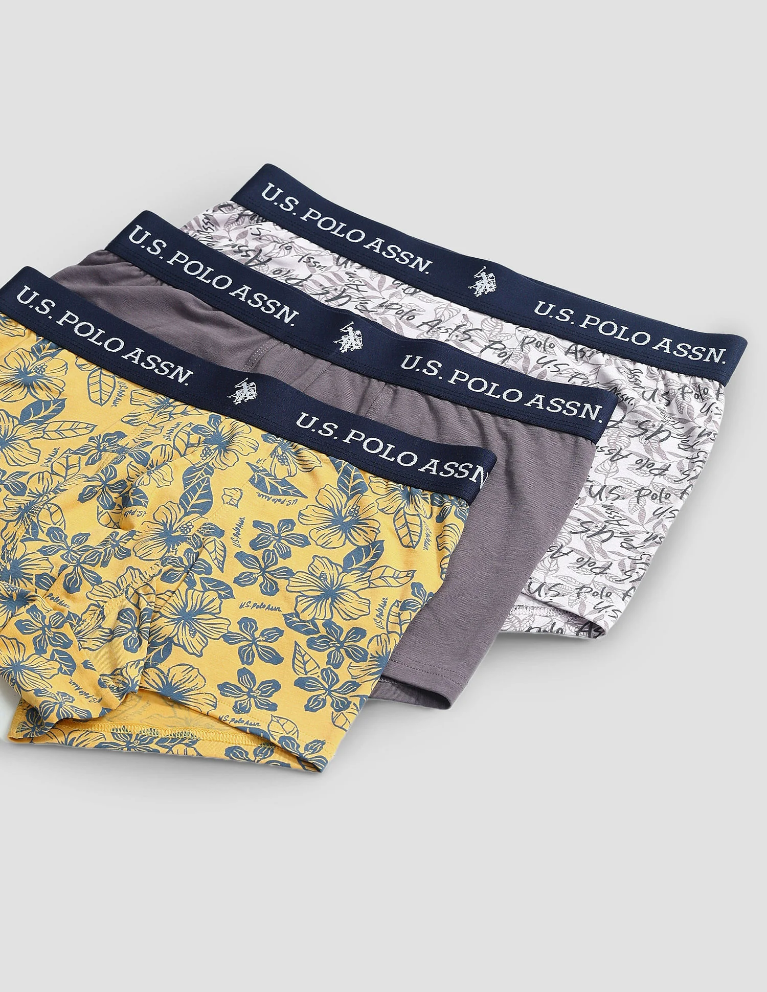 Elastic Waistband Ribbed OET08 Trunks - Pack Of 3 - Image 2