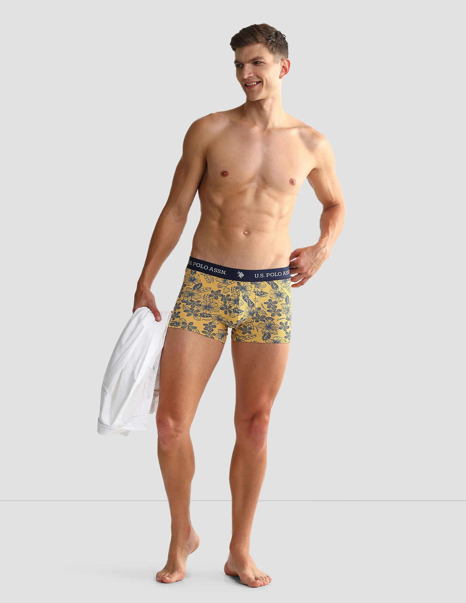 Elastic Waistband Ribbed OET08 Trunks - Pack Of 3 - Image 3