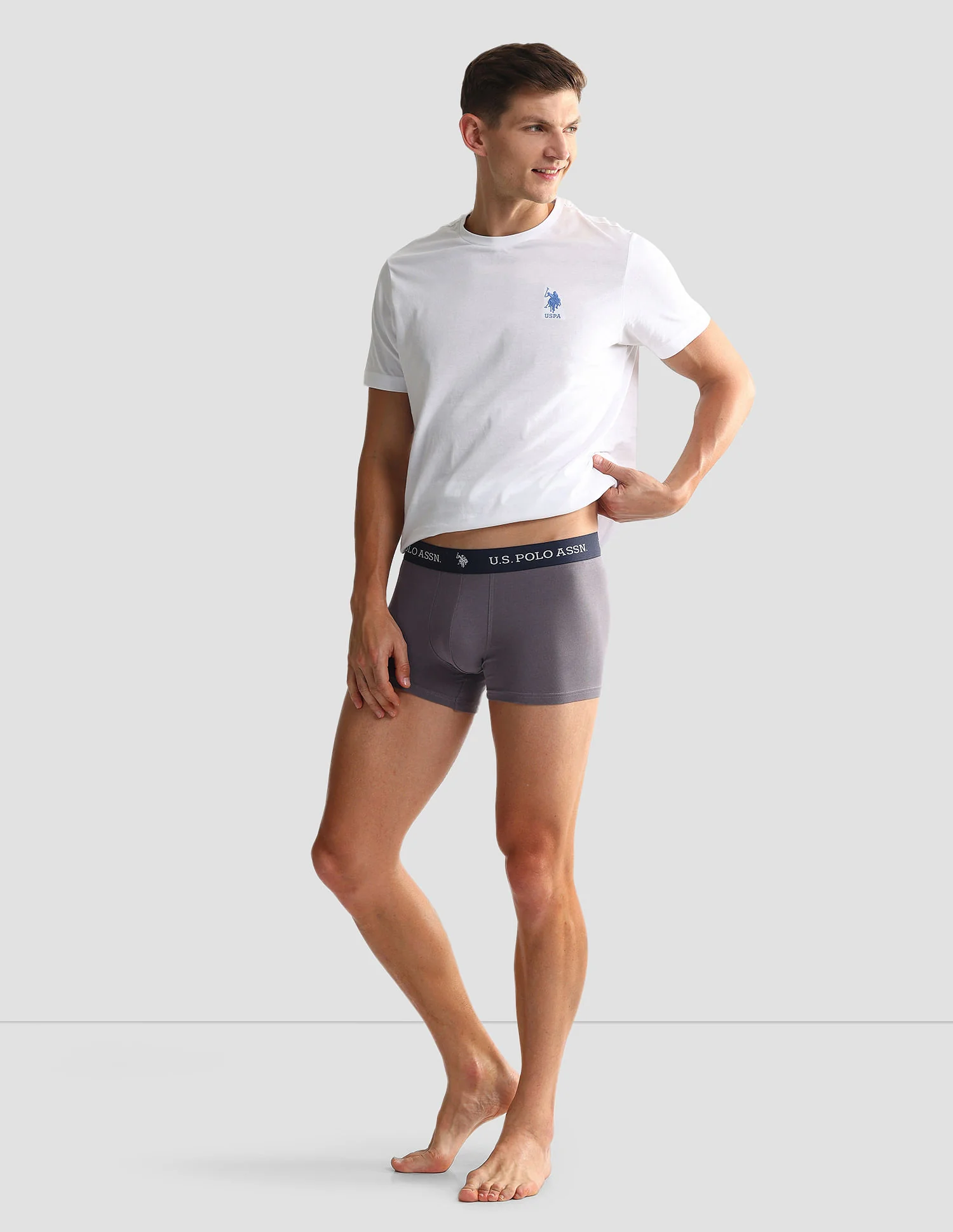 Elastic Waistband Ribbed OET08 Trunks - Pack Of 3 - Image 4