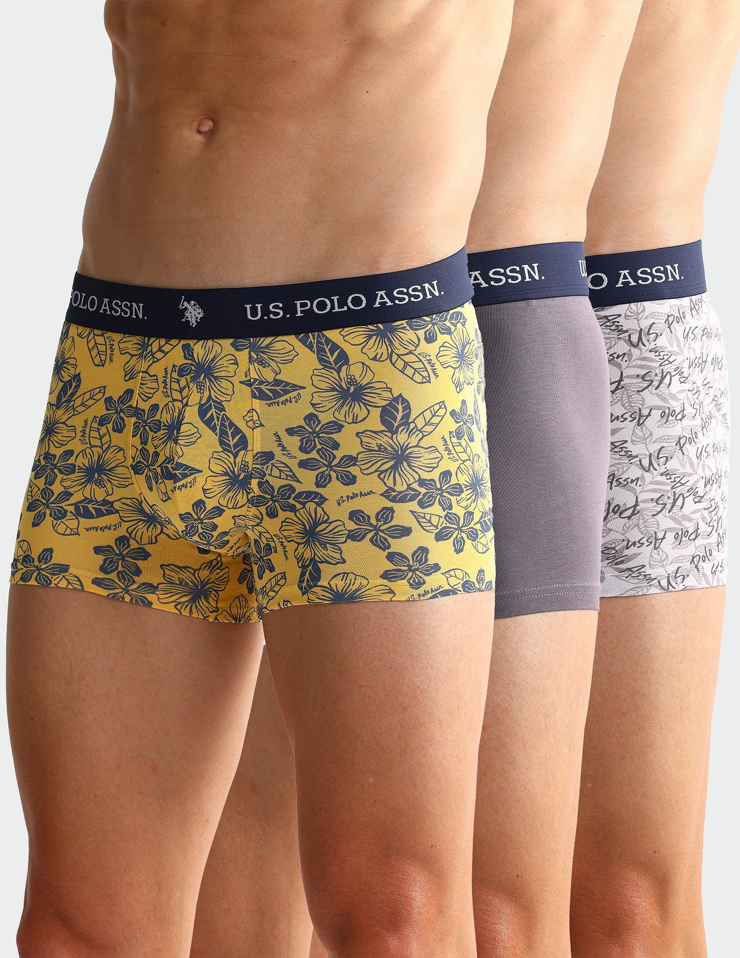 Elastic Waistband Ribbed OET08 Trunks - Pack Of 3 - Image 8