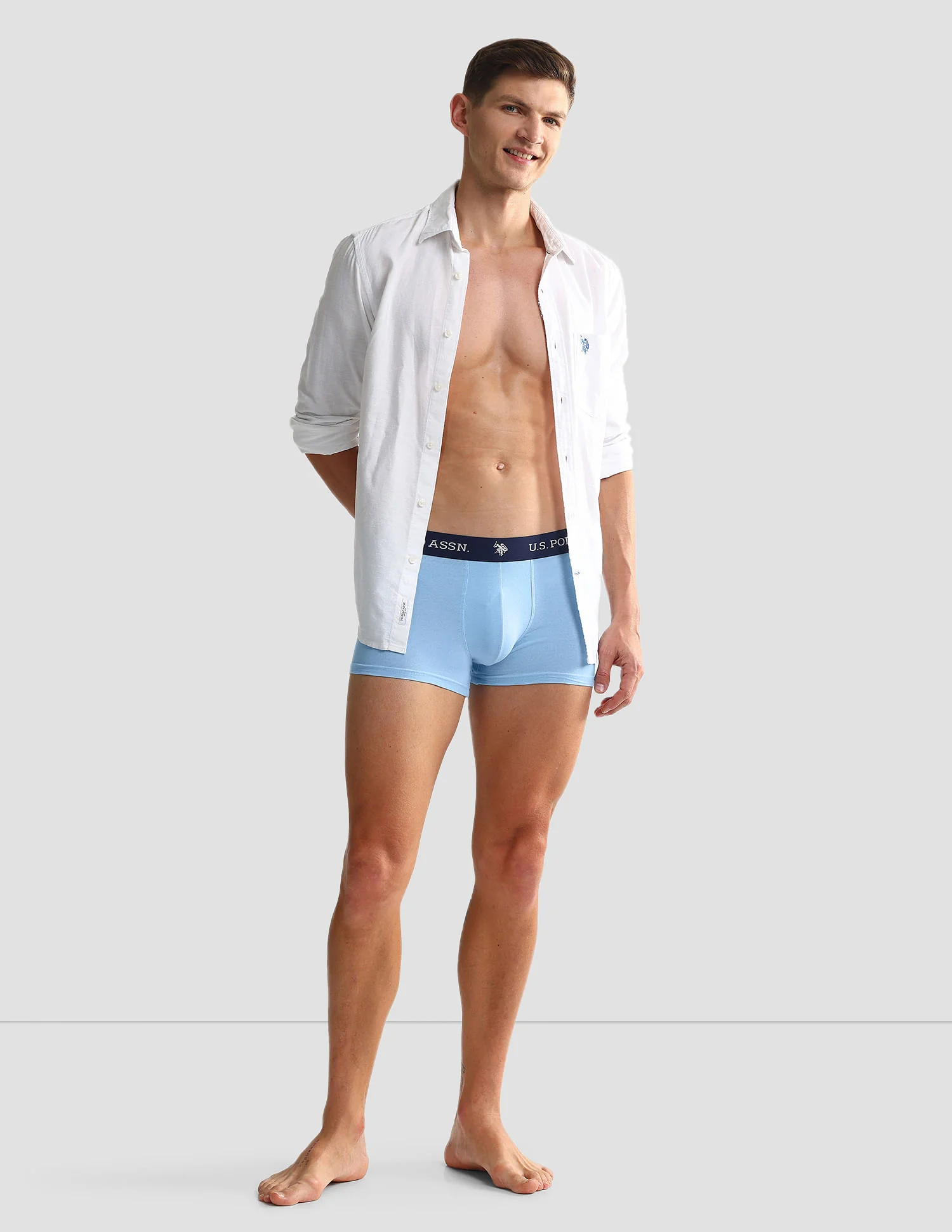 Elastic Waistband Ribbed OET08 Trunks - Pack Of 3 - Image 3