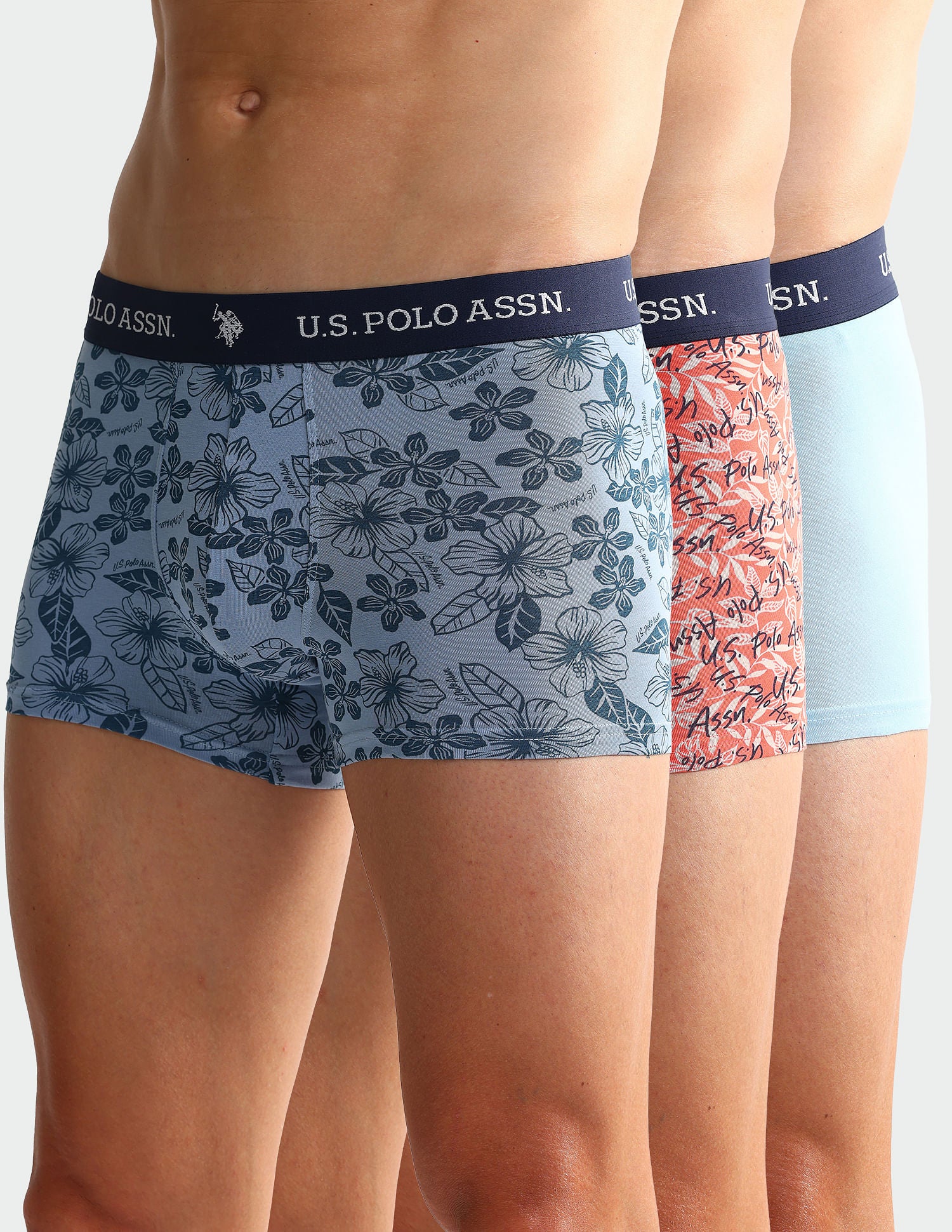 Elastic Waistband Ribbed OET08 Trunks - Pack Of 3 - Image 8