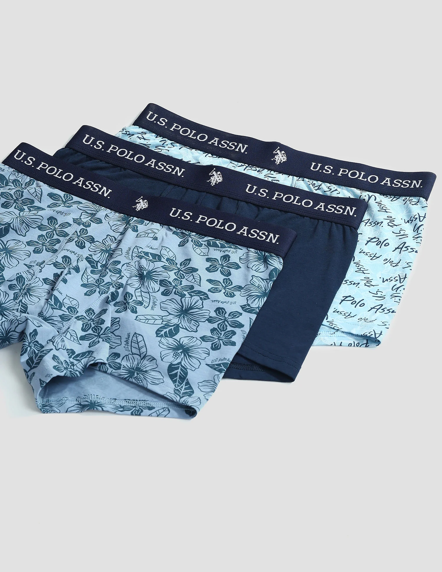 Elastic Waistband Ribbed OET08 Trunks - Pack Of 3 - Image 2