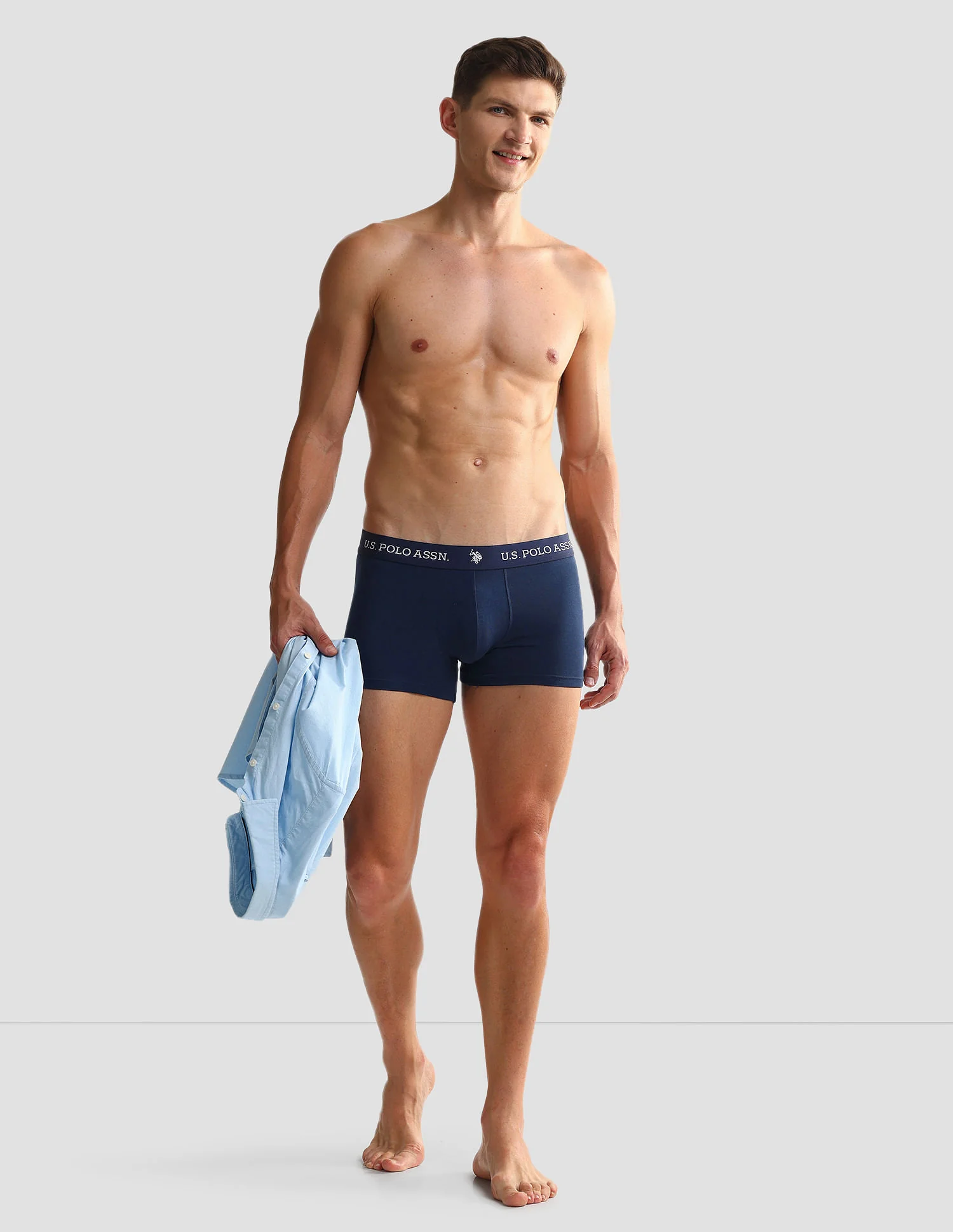 Elastic Waistband Ribbed OET08 Trunks - Pack Of 3 - Image 3