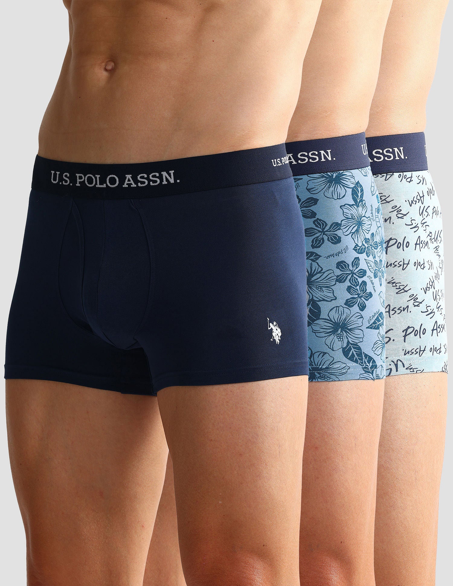 Elastic Waistband Ribbed OET08 Trunks - Pack Of 3 - Image 8