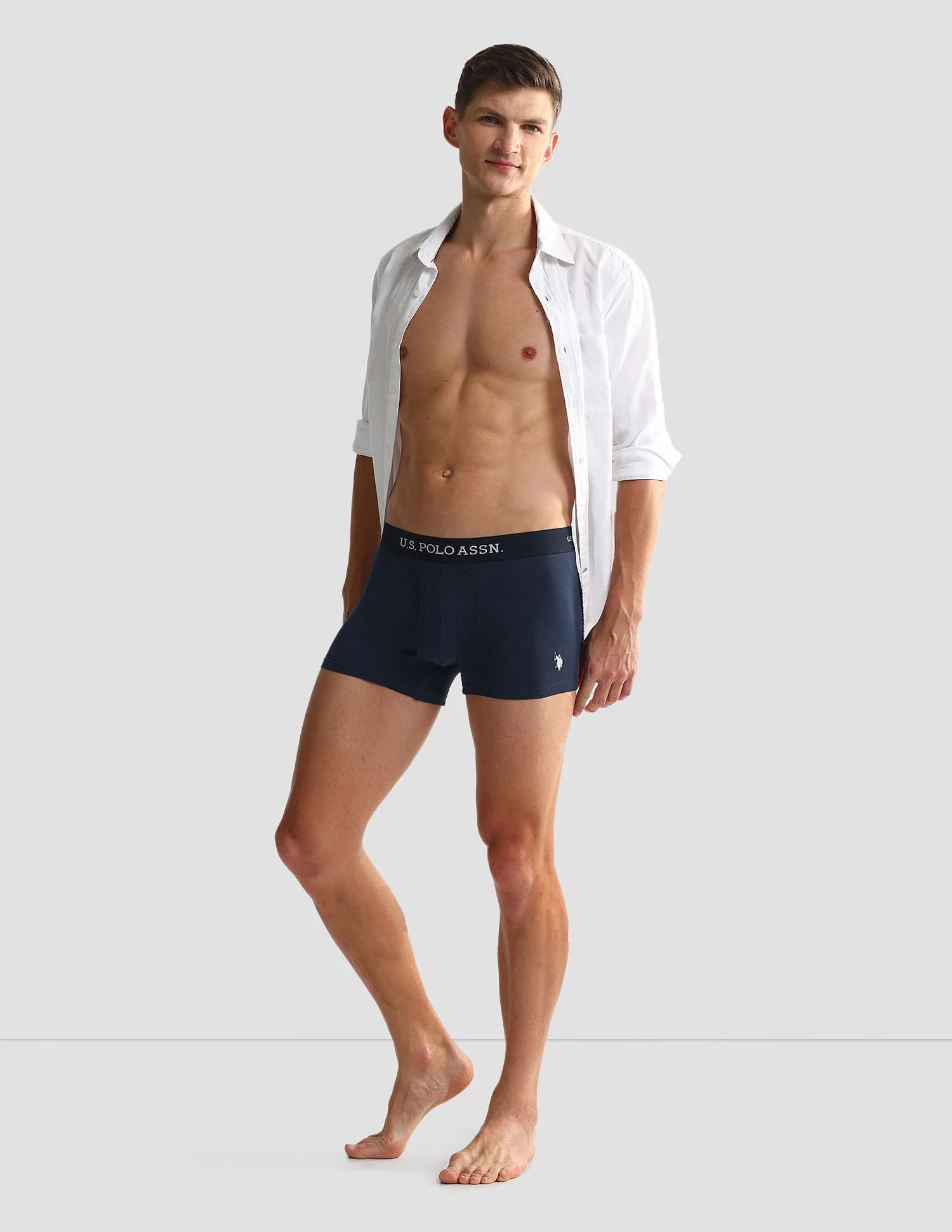 Elastic Waistband Ribbed OET08 Trunks - Pack Of 3 - Image 3