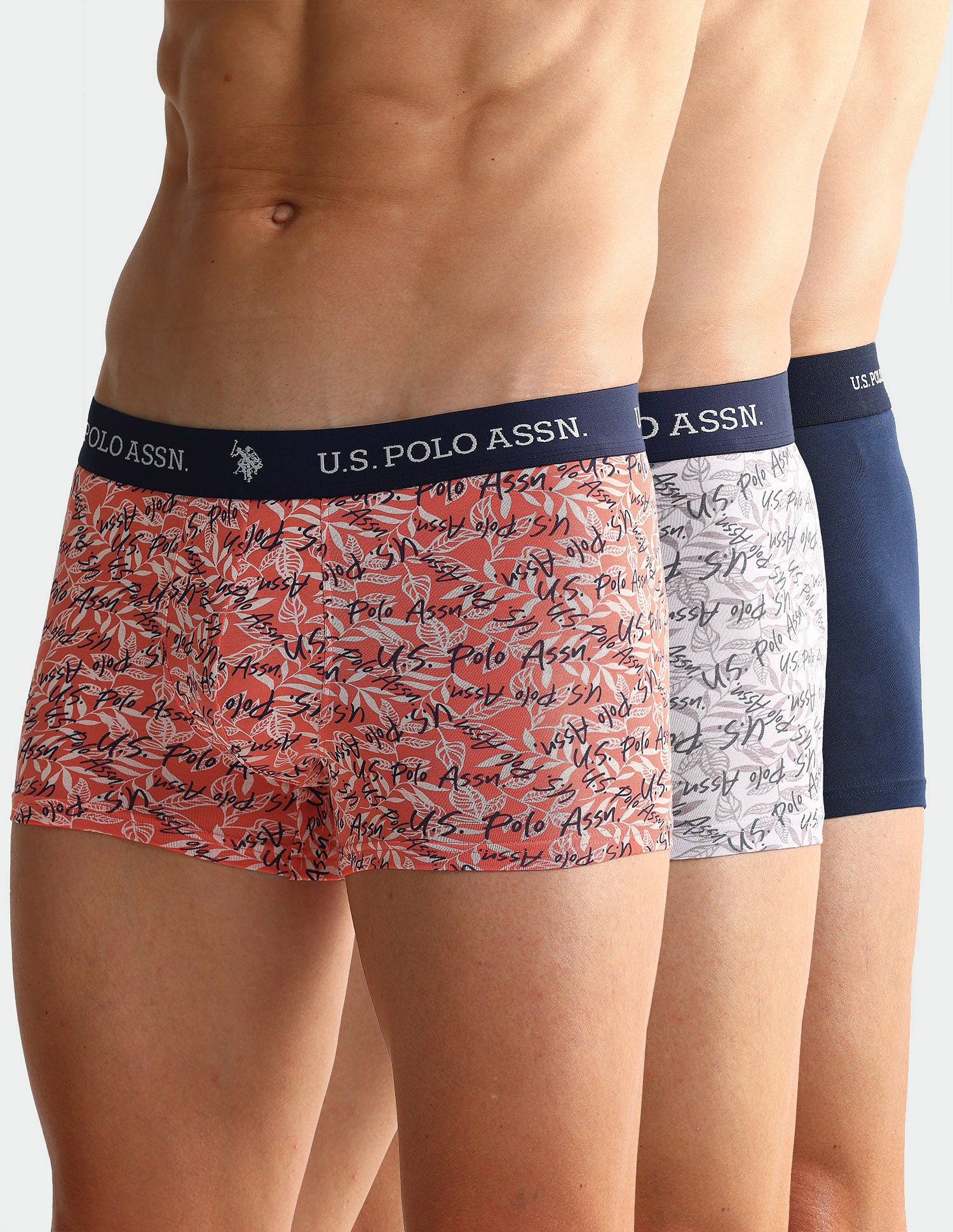 Elastic Waistband Ribbed OET08 Trunks - Pack Of 3 - Image 8