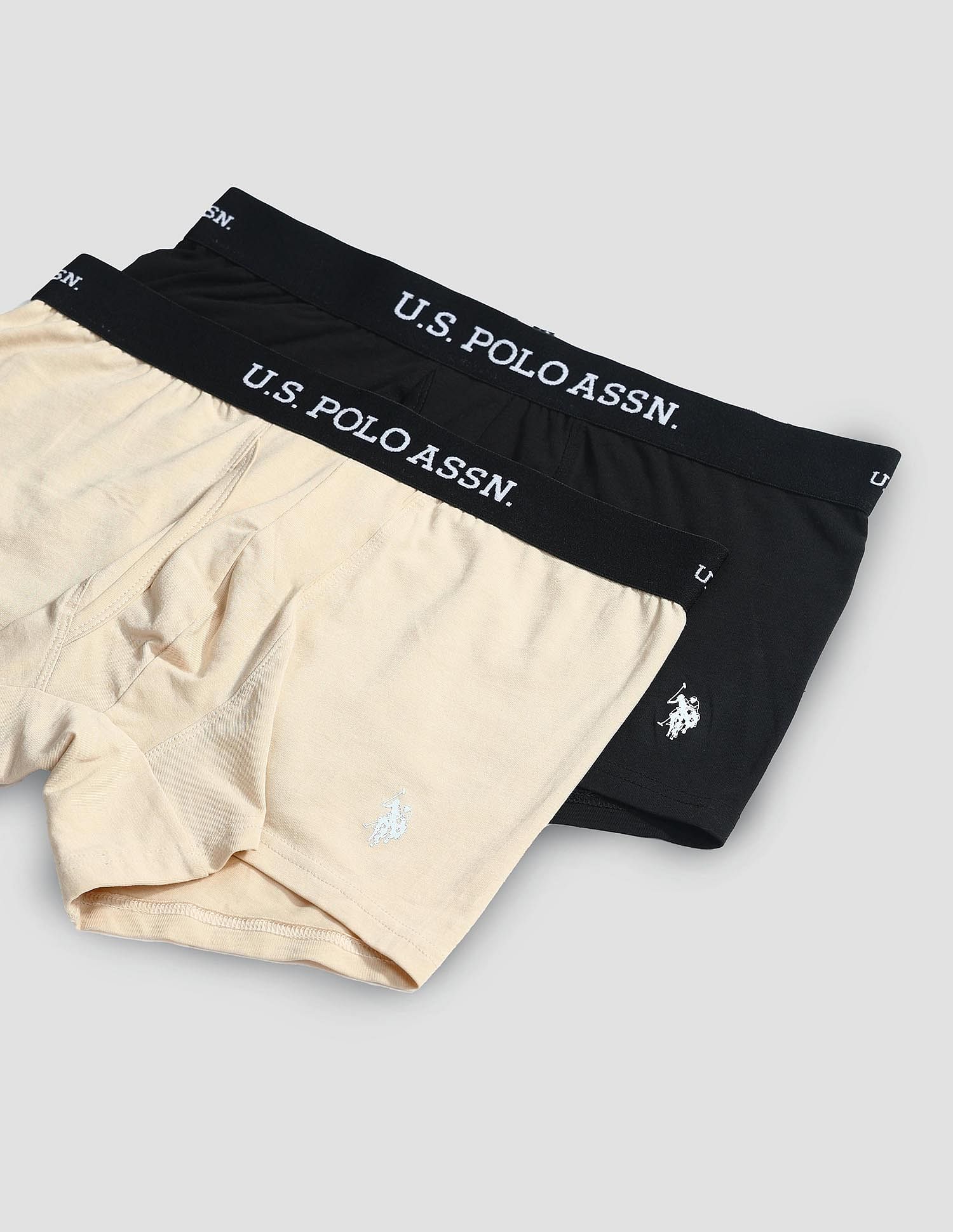 Elastic Waistband Ribbed Solid OET011 Trunks - Pack Of 2 - Image 2