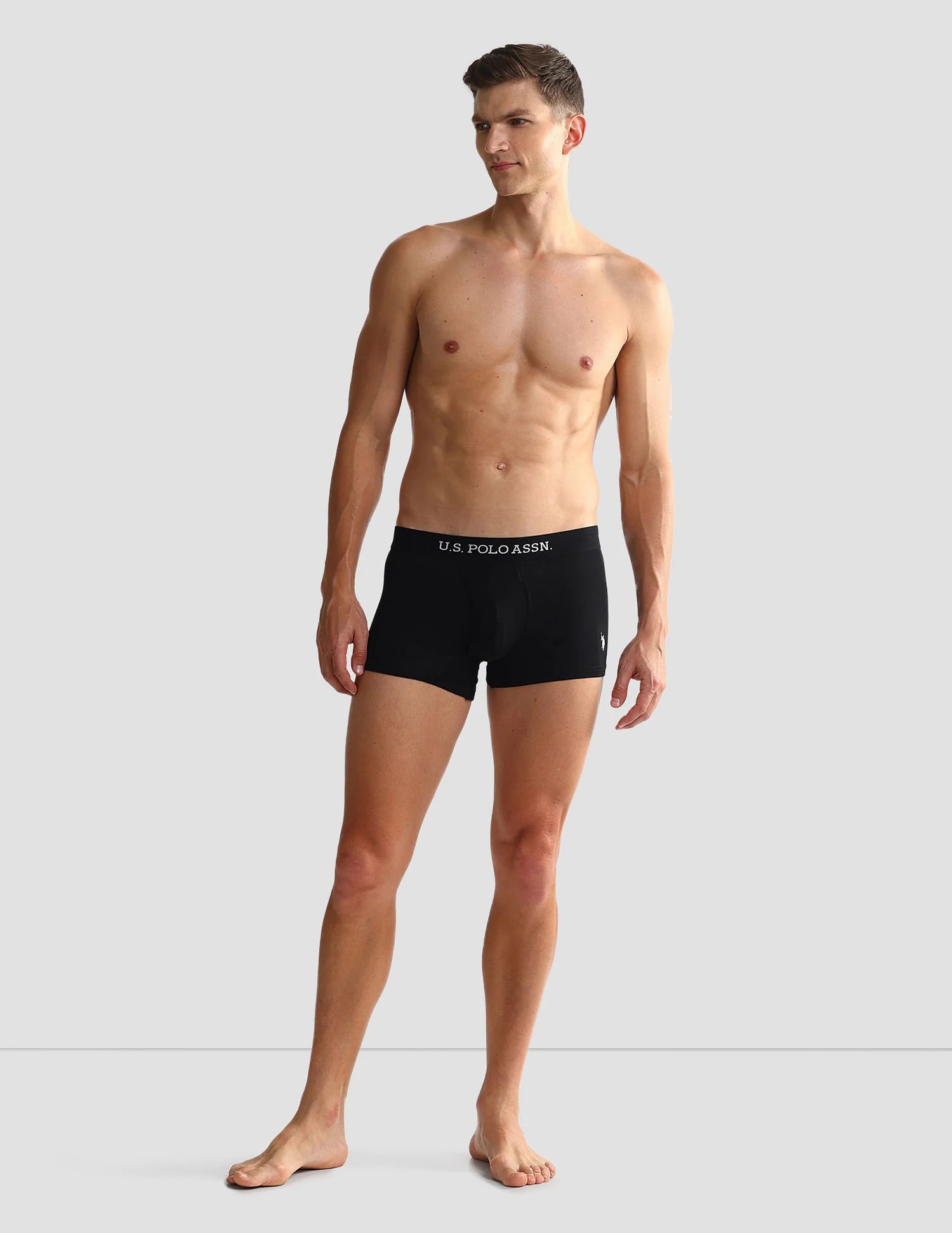 Elastic Waistband Ribbed Solid OET011 Trunks - Pack Of 2 - Image 3