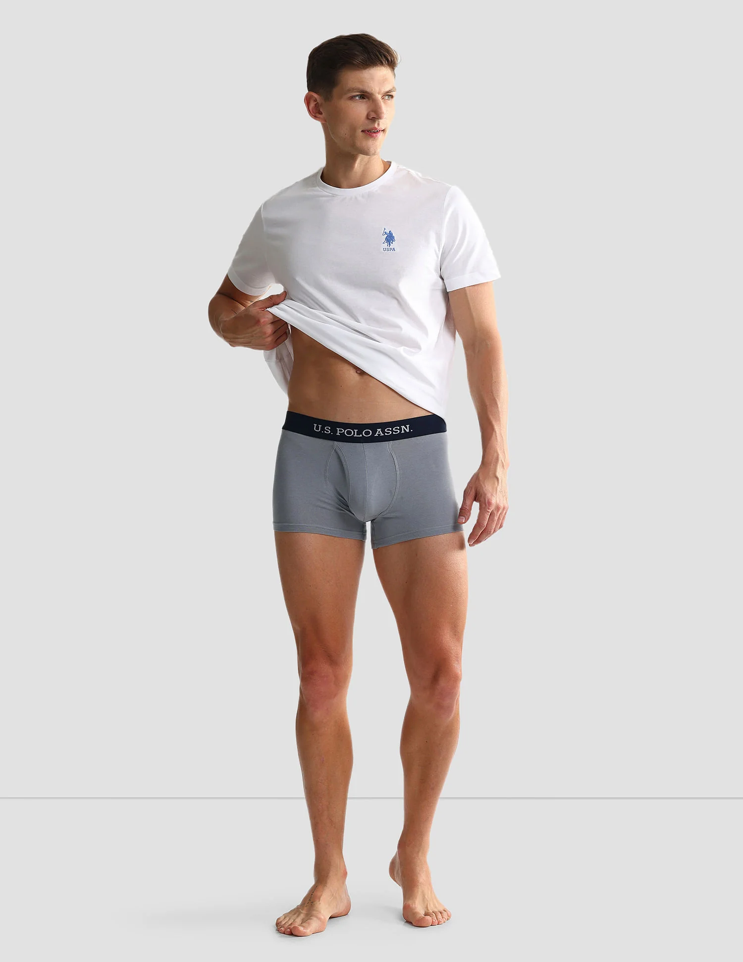Elastic Waistband Ribbed Solid OET011 Trunks - Pack Of 2 - Image 4