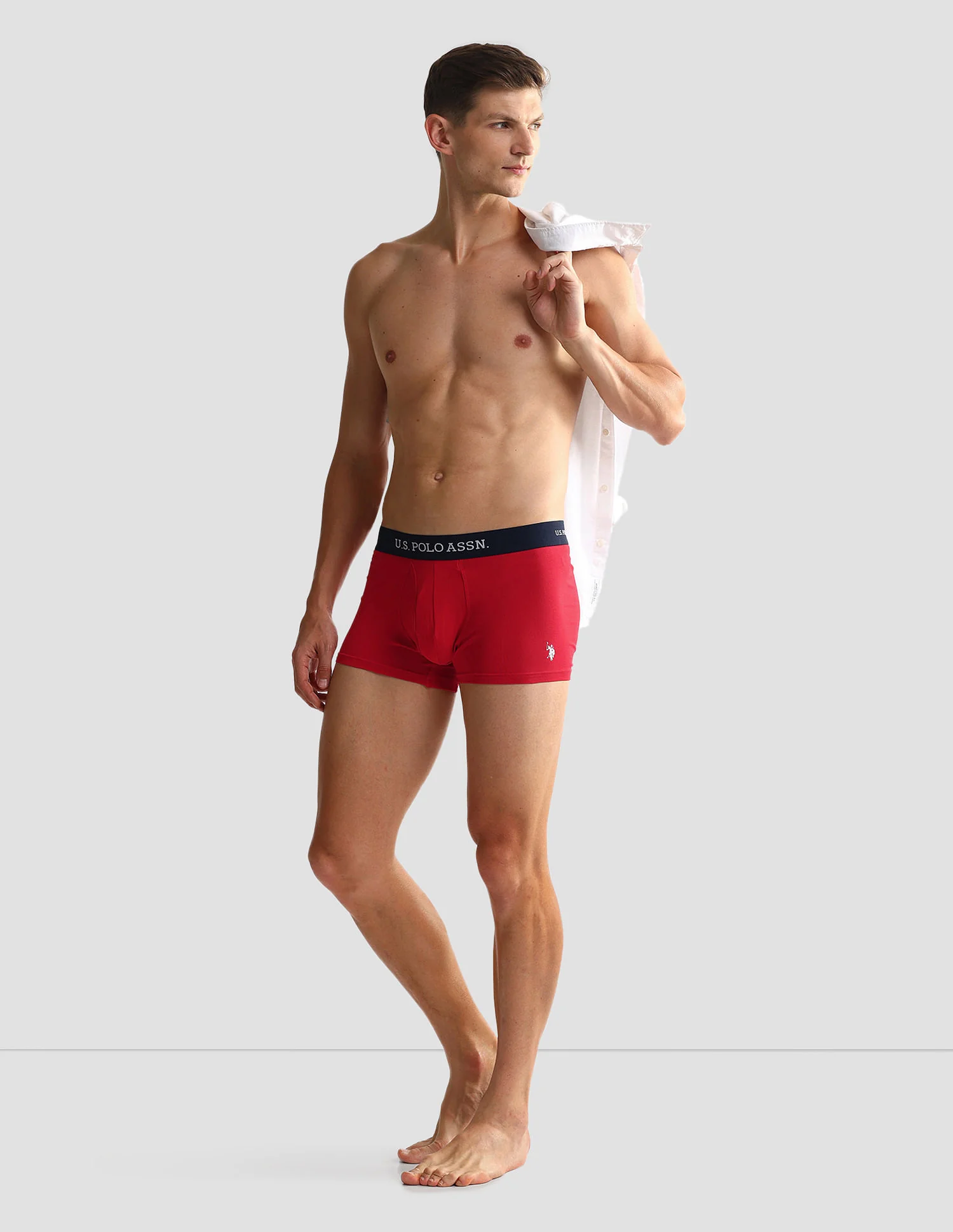 Elastic Waistband Ribbed Solid OET011 Trunks - Pack Of 2 - Image 3
