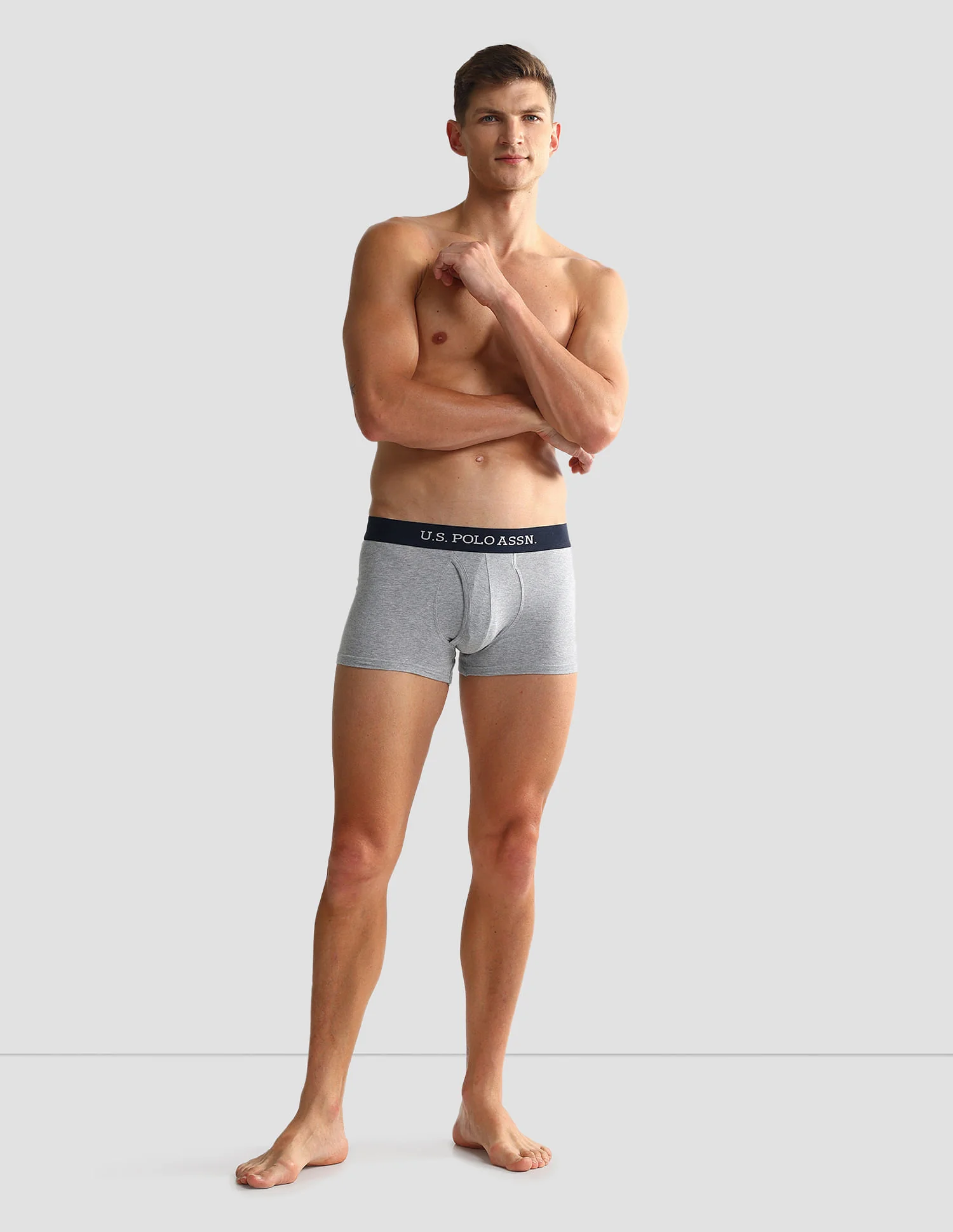 Elastic Waistband Ribbed Solid OET011 Trunks - Pack Of 2 - Image 3