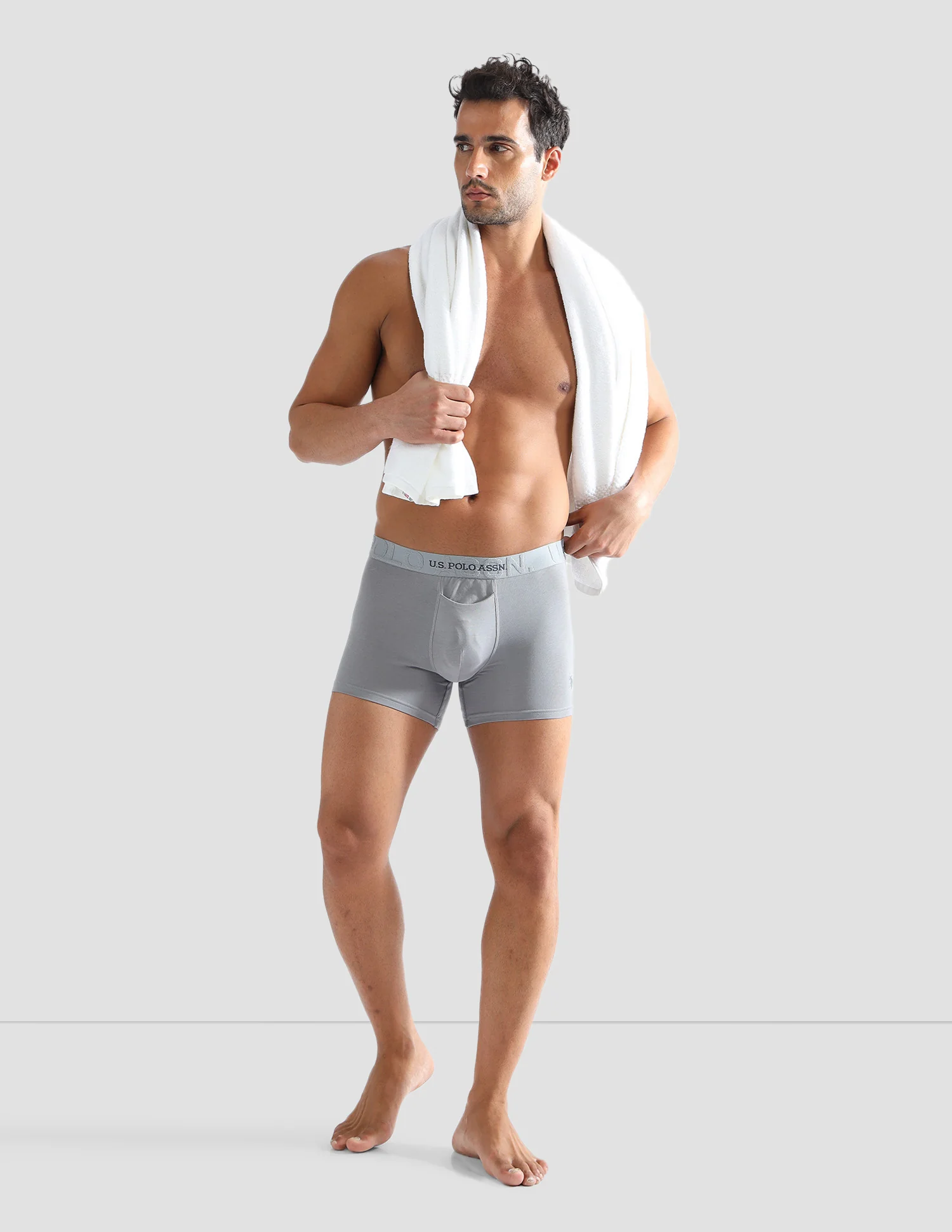 Elastic Waistband Ribbed Solid OET012 Trunks - Pack Of 2 - Image 3