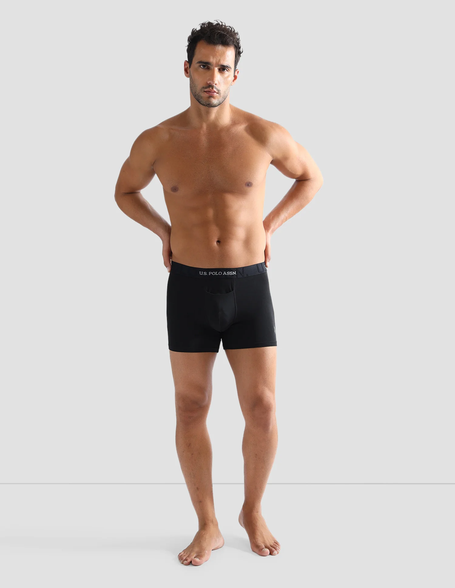 Elastic Waistband Ribbed Solid OET012 Trunks - Pack Of 2 - Image 4