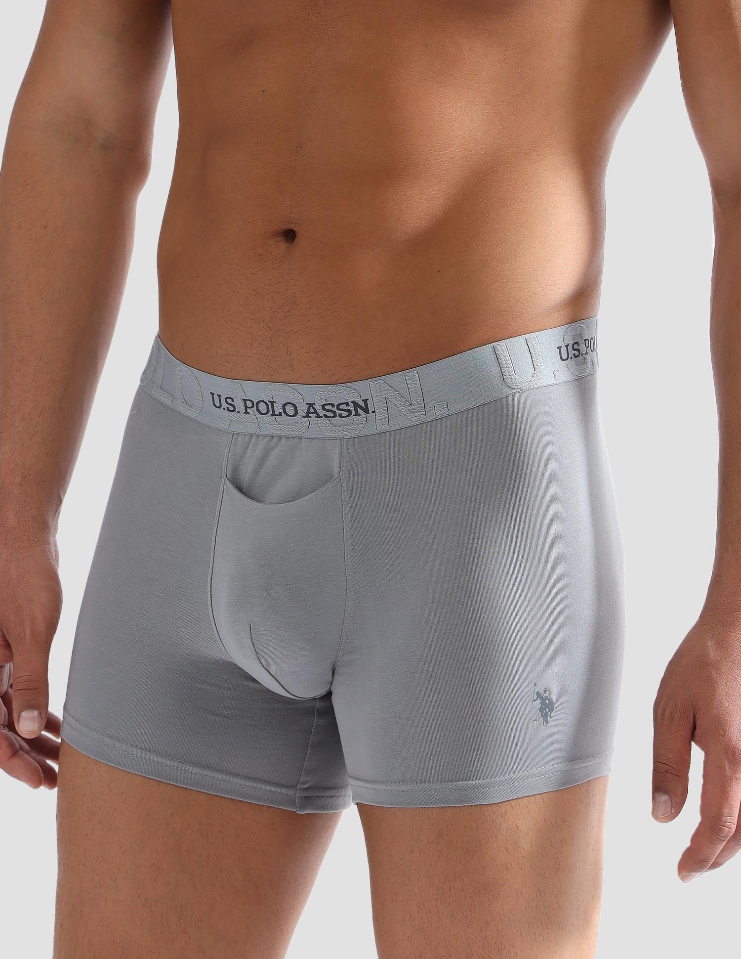 Elastic Waistband Ribbed Solid OET012 Trunks - Pack Of 2 - Image 5