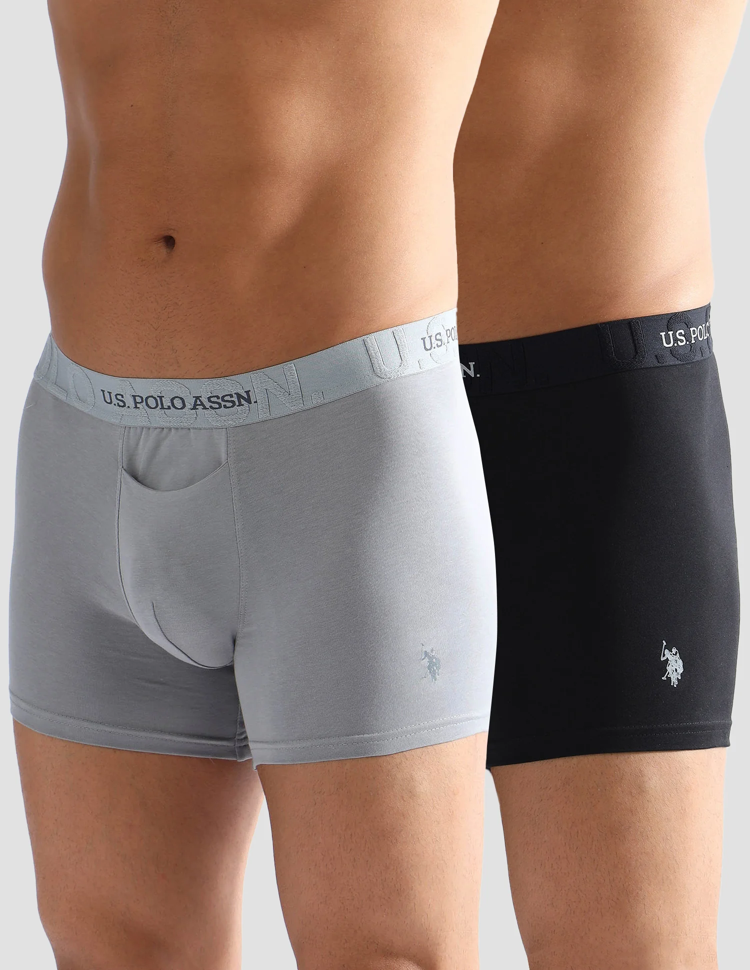 Elastic Waistband Ribbed Solid OET012 Trunks - Pack Of 2 - Image 7