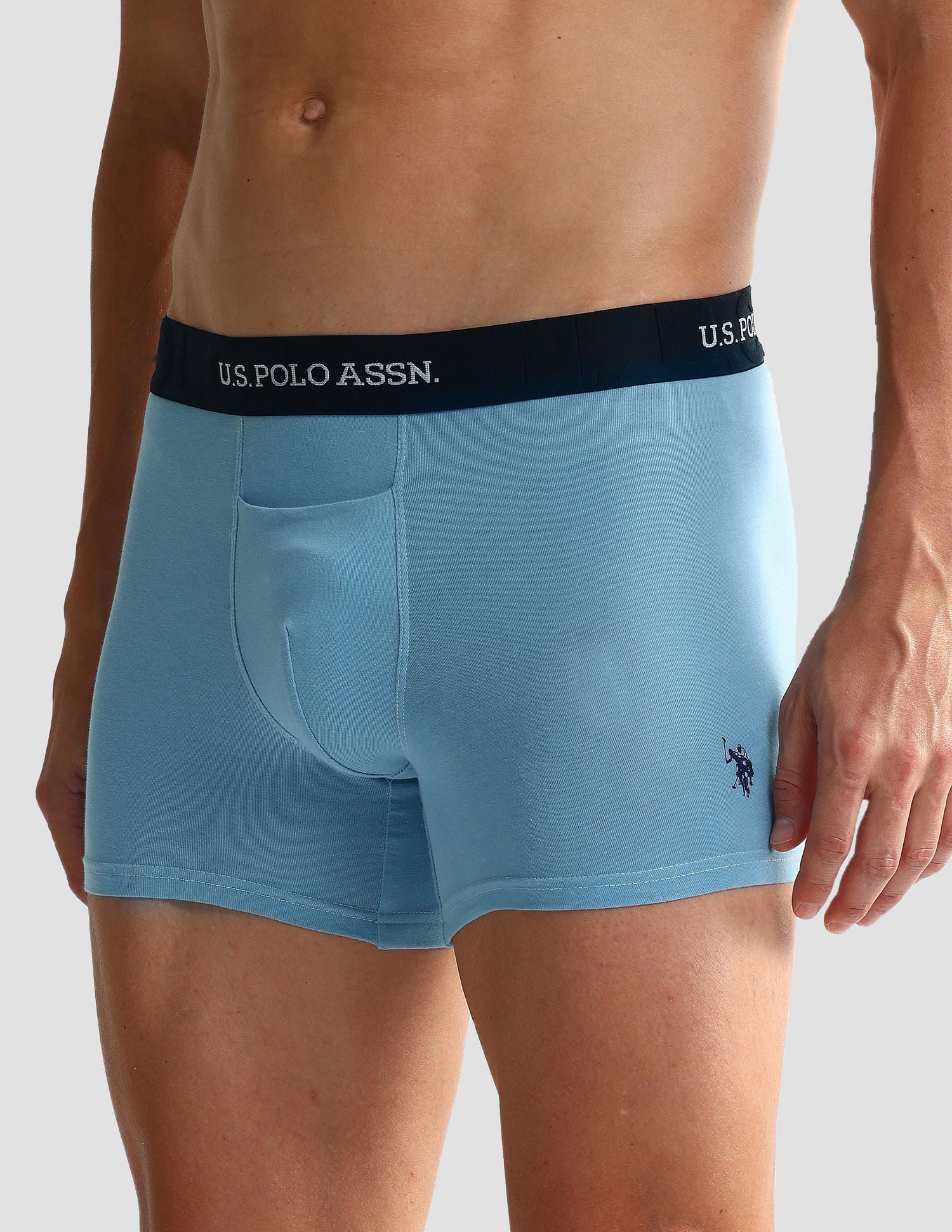 Elastic Waistband Ribbed Solid OET012 Trunks - Pack Of 2 - Image 5