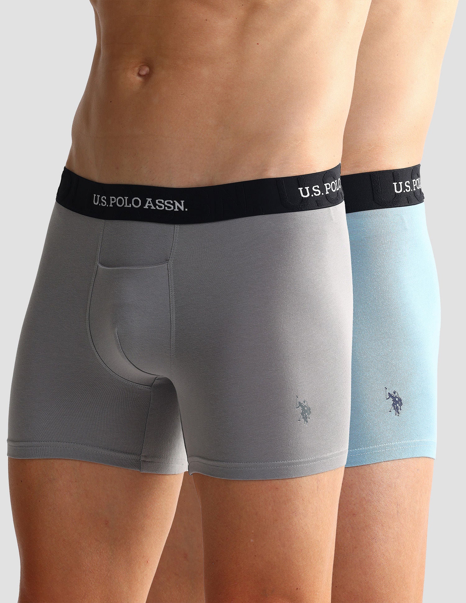 Elastic Waistband Ribbed Solid OET012 Trunks - Pack Of 2 - Image 7