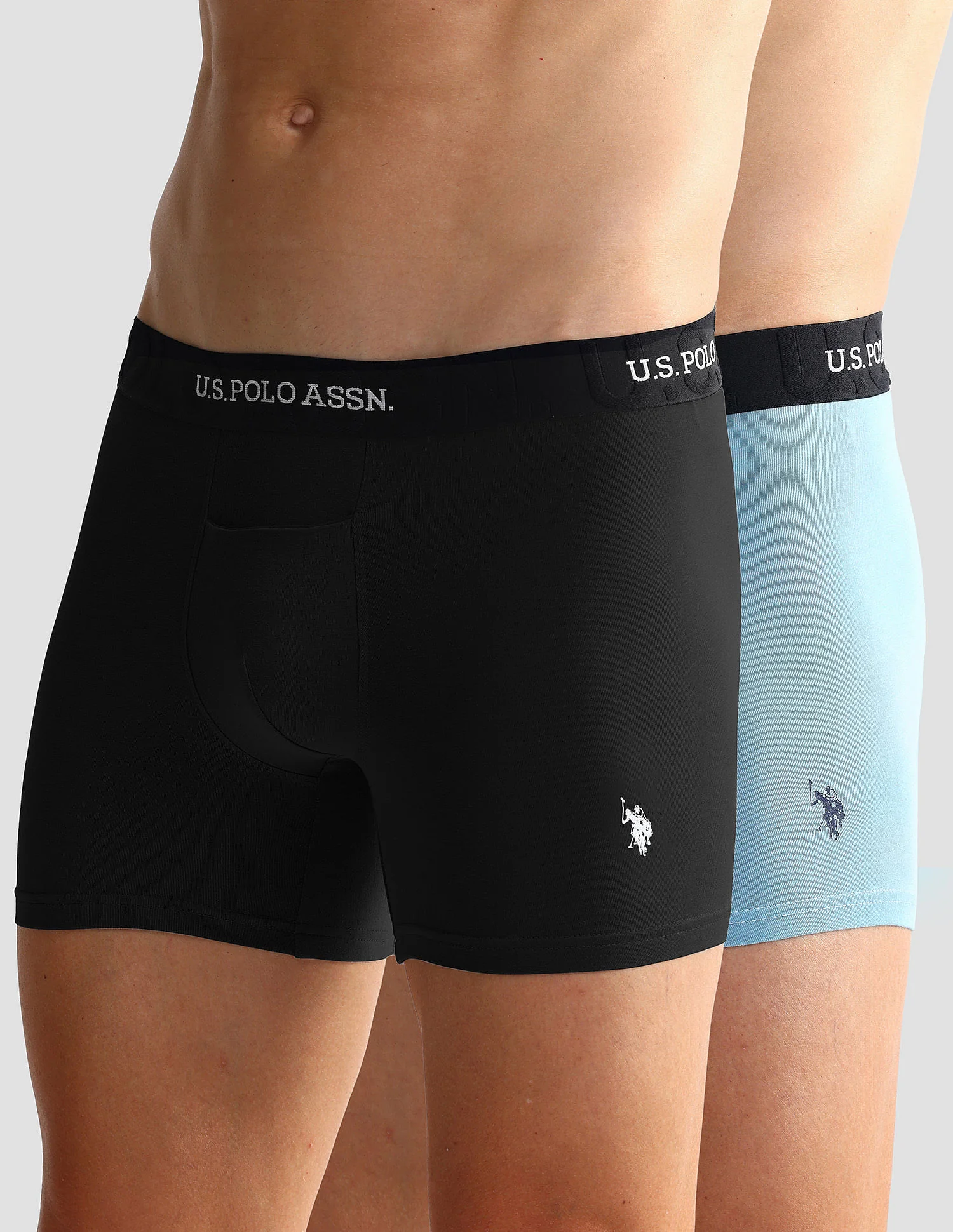 Elastic Waistband Ribbed Solid OET012 Trunks - Pack Of 2 - Image 7