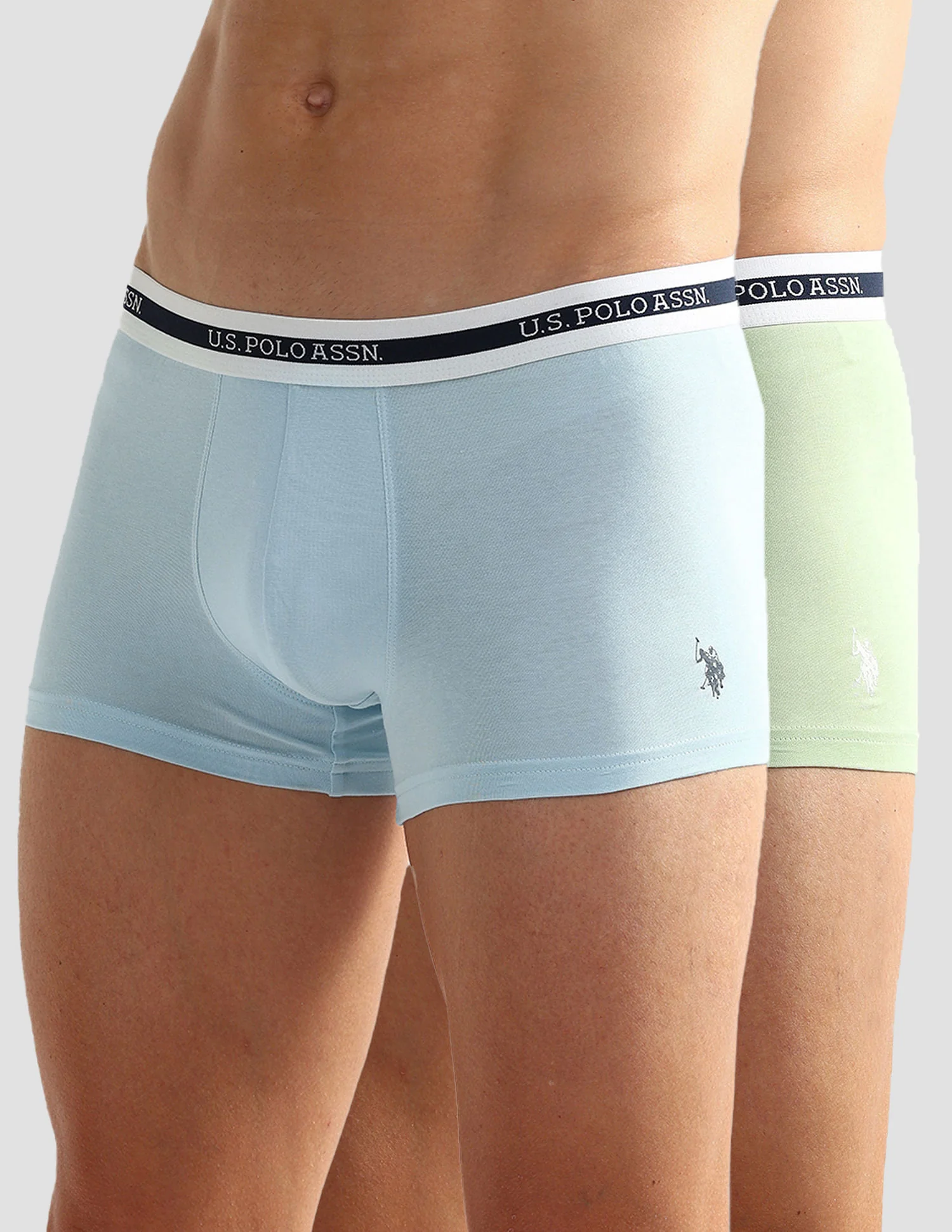 Elastic Waistband Ribbed Solid OET09 Trunks - Pack Of 2 - Image 7