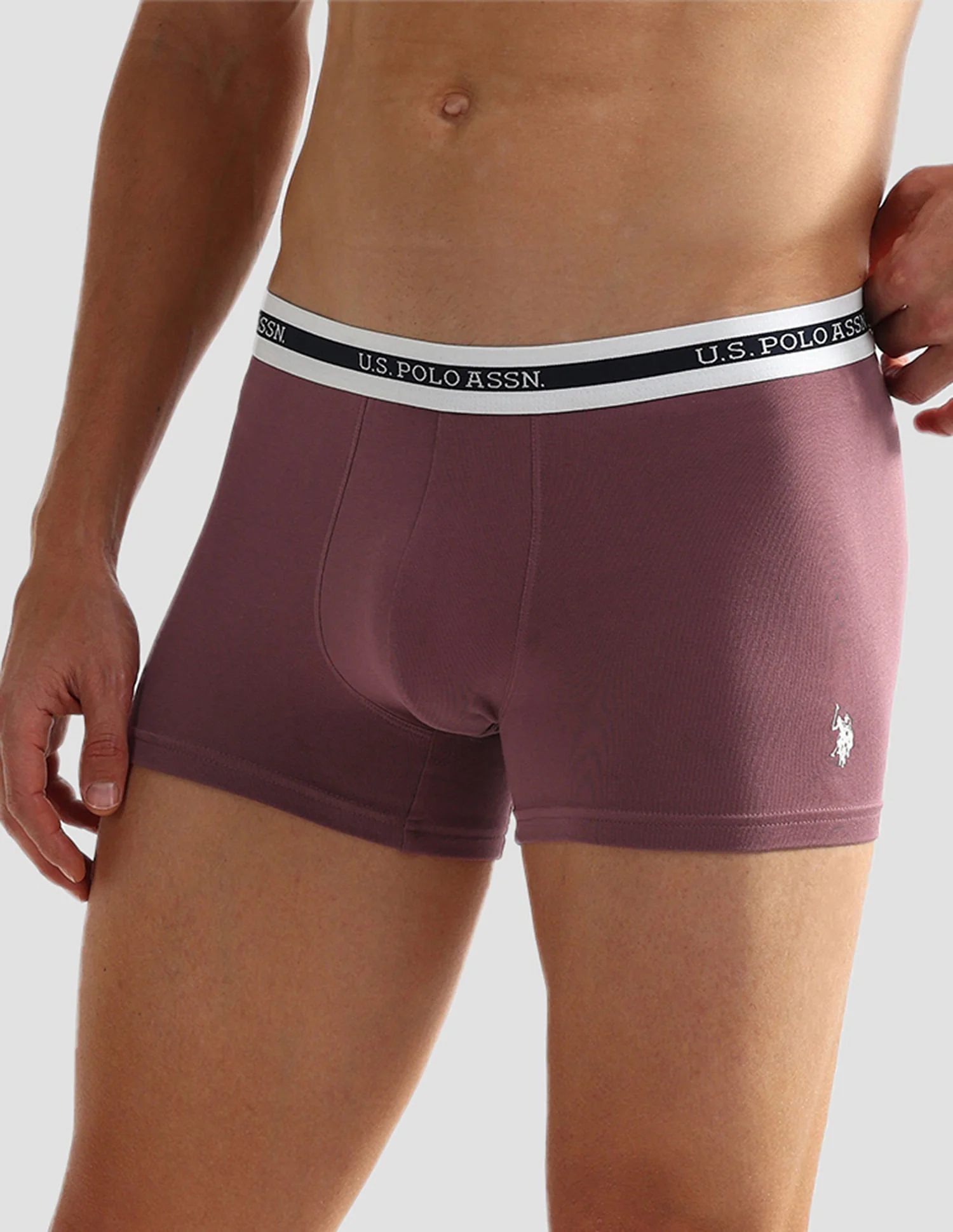 Elastic Waistband Ribbed Solid OET09 Trunks - Pack Of 2 - Image 5