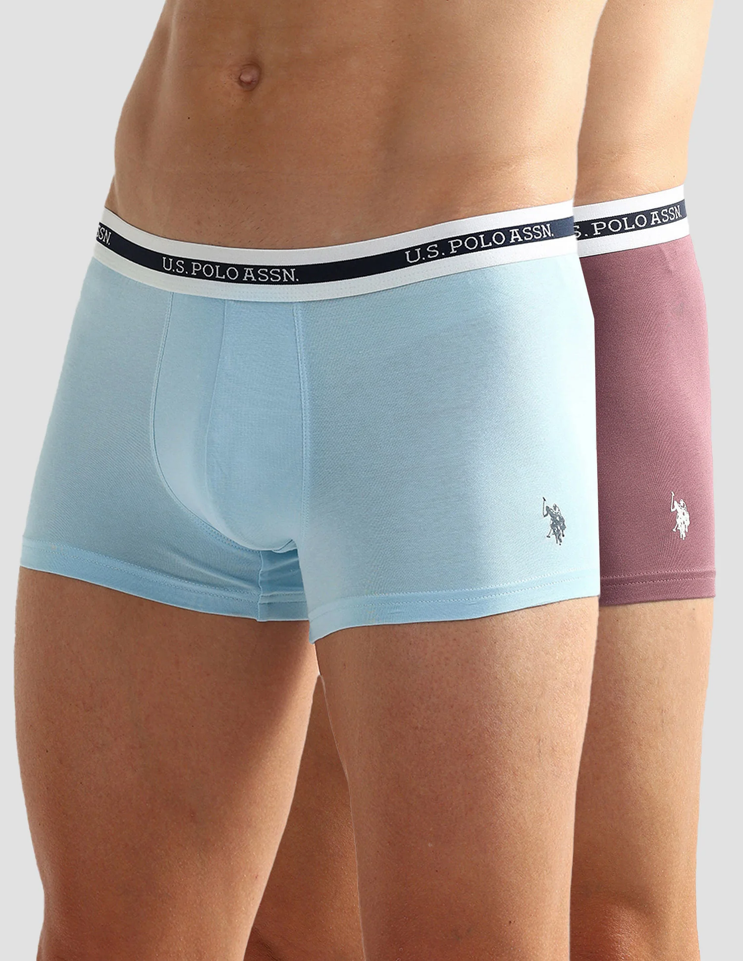 Elastic Waistband Ribbed Solid OET09 Trunks - Pack Of 2 - Image 7
