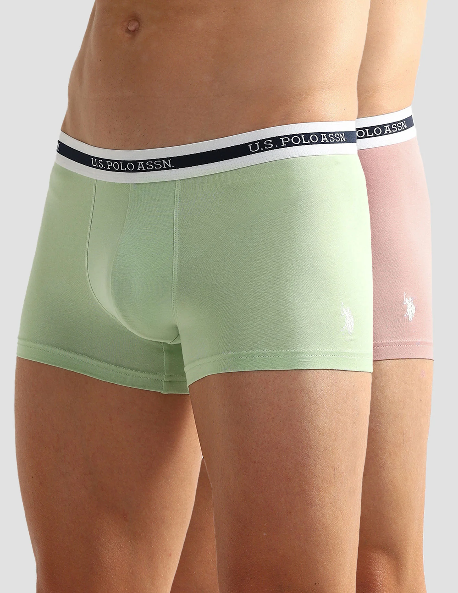 Elastic Waistband Ribbed Solid OET09 Trunks - Pack Of 2 - Image 7