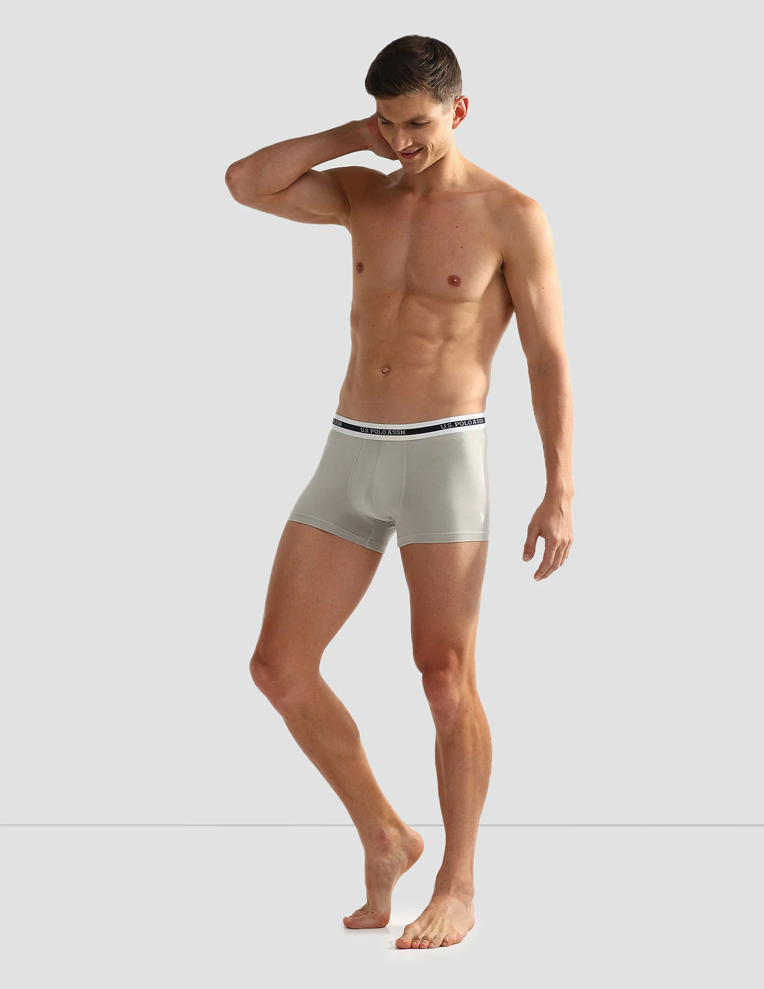Elastic Waistband Ribbed Solid OET09 Trunks - Pack Of 2 - Image 3