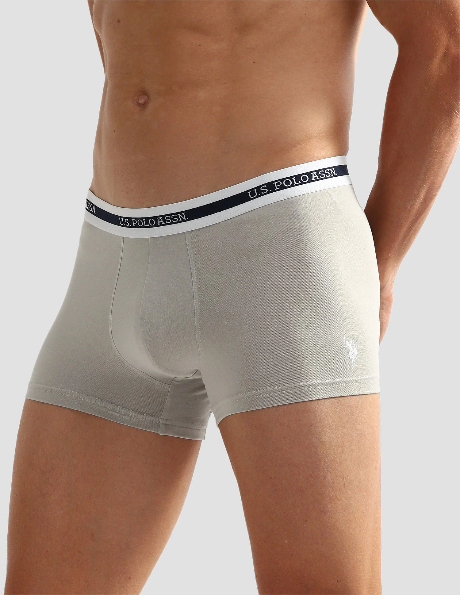 Elastic Waistband Ribbed Solid OET09 Trunks - Pack Of 2 - Image 5