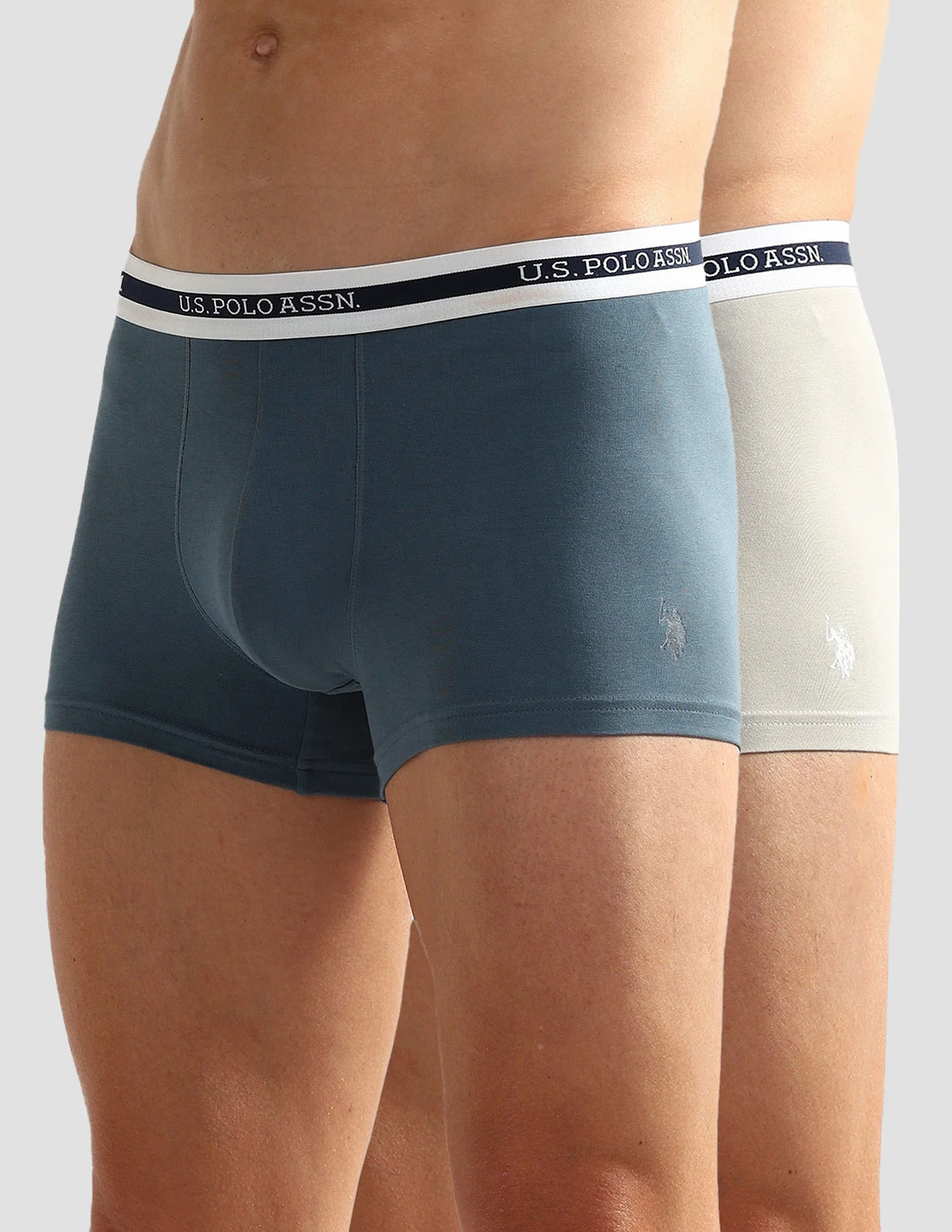 Elastic Waistband Ribbed Solid OET09 Trunks - Pack Of 2 - Image 7