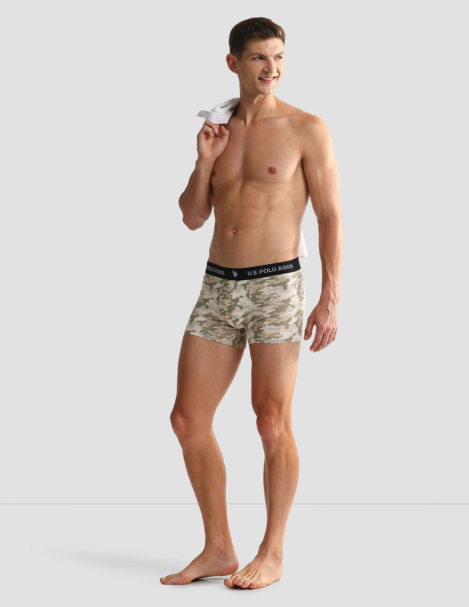 Elastic Waistband Ribbed Solid OET10 Trunks - Pack Of 2 - Image 4