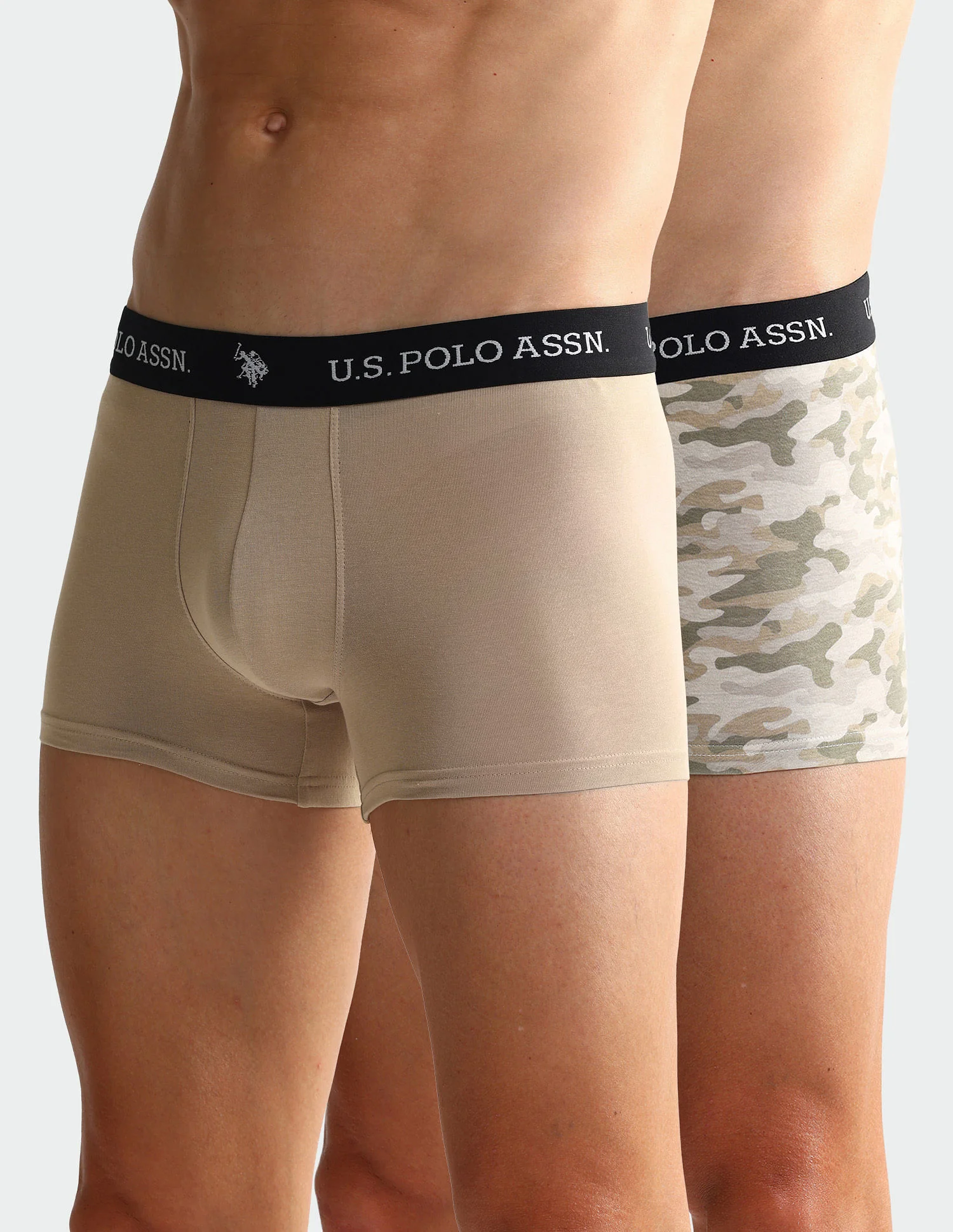 Elastic Waistband Ribbed Solid OET10 Trunks - Pack Of 2 - Image 7