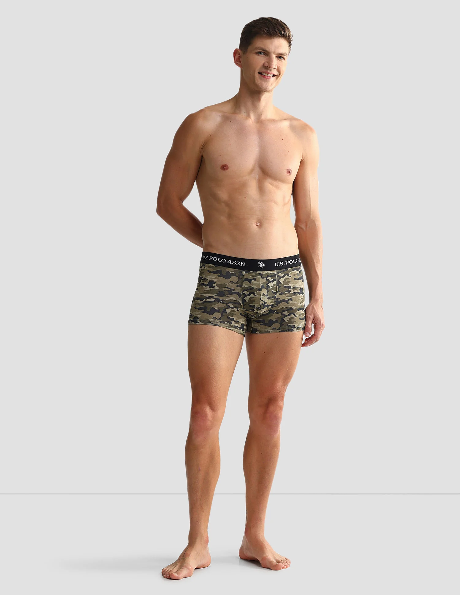 Elastic Waistband Ribbed Solid OET10 Trunks - Pack Of 2 - Image 4