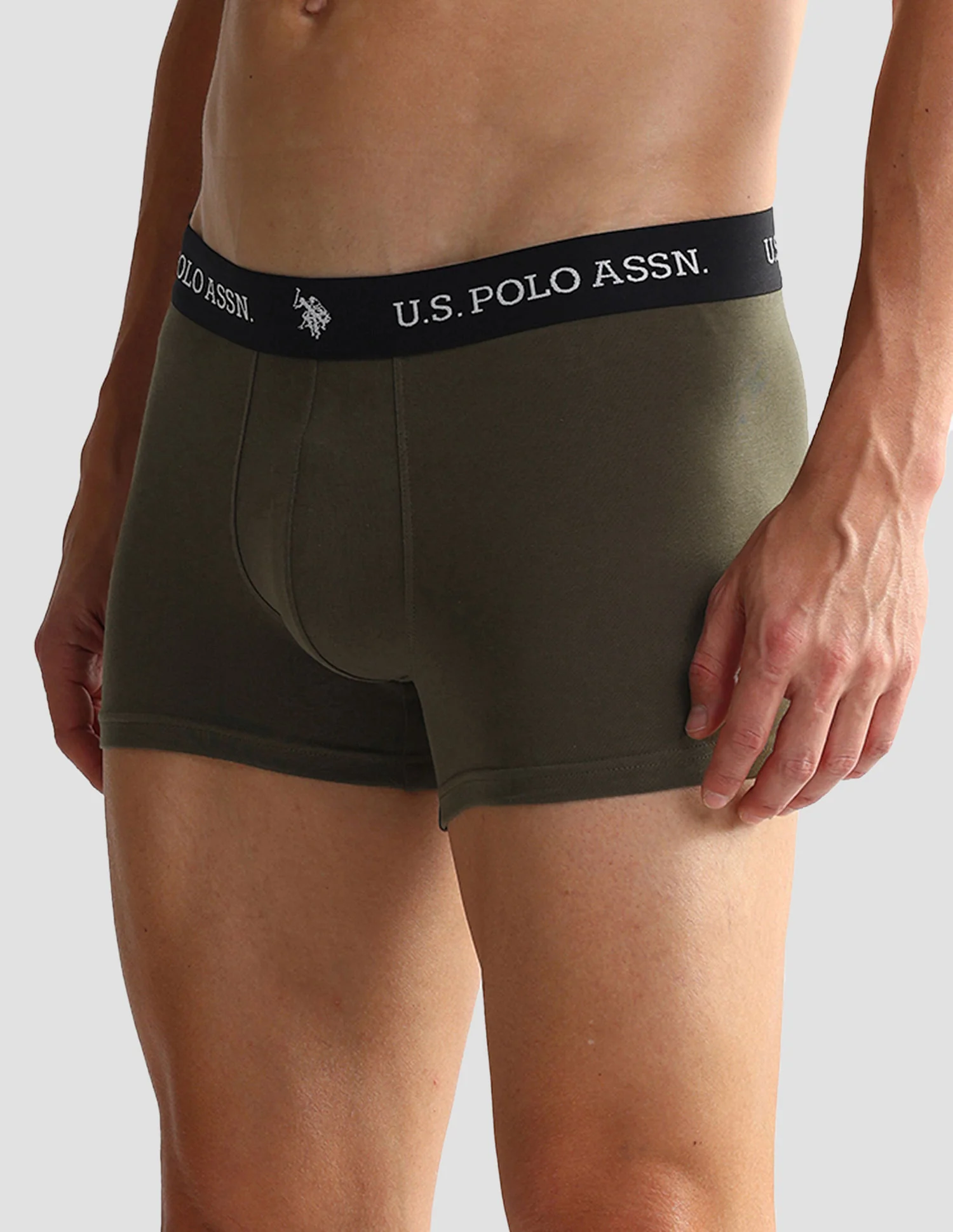 Elastic Waistband Ribbed Solid OET10 Trunks - Pack Of 2 - Image 5