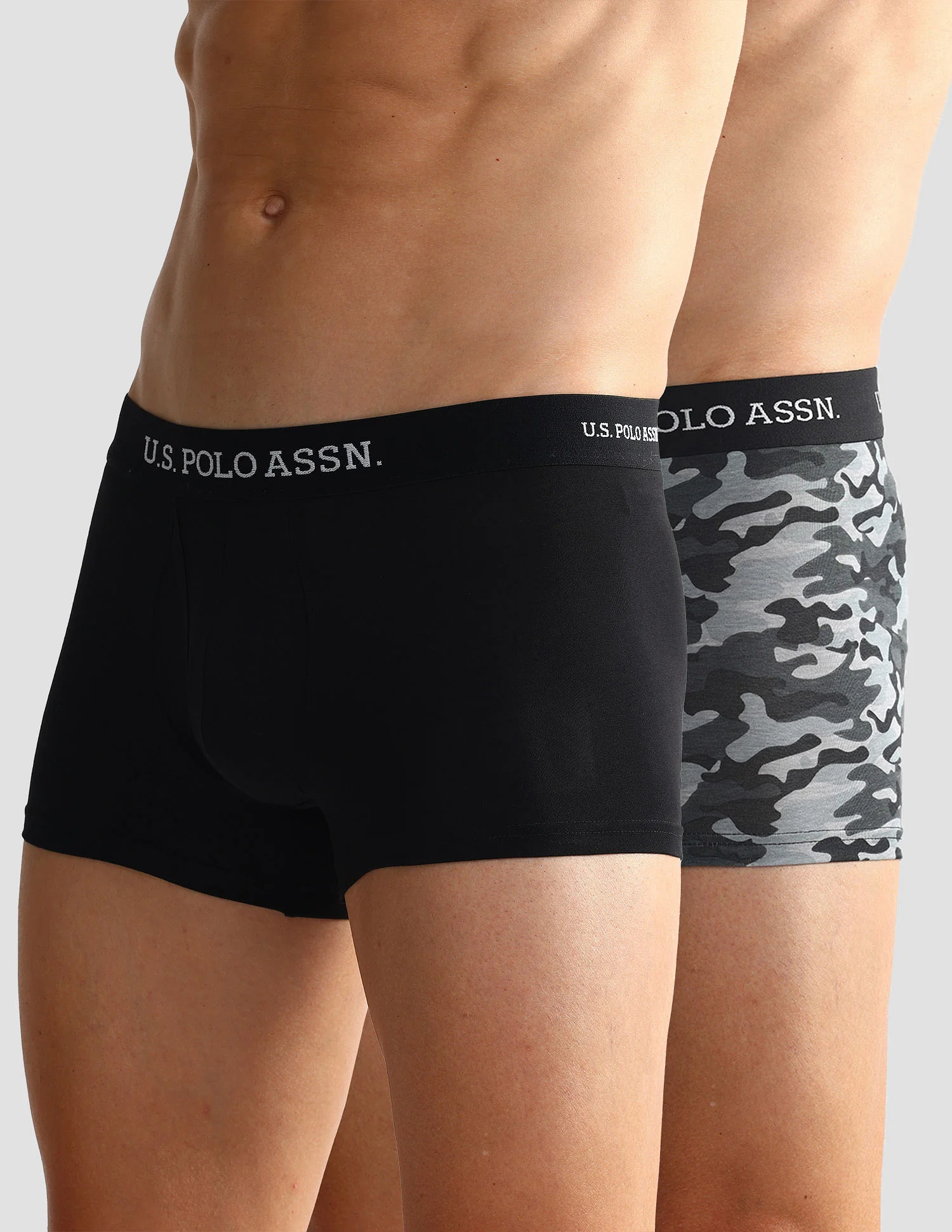 Elastic Waistband Ribbed Solid OET10 Trunks - Pack Of 2 - Image 7